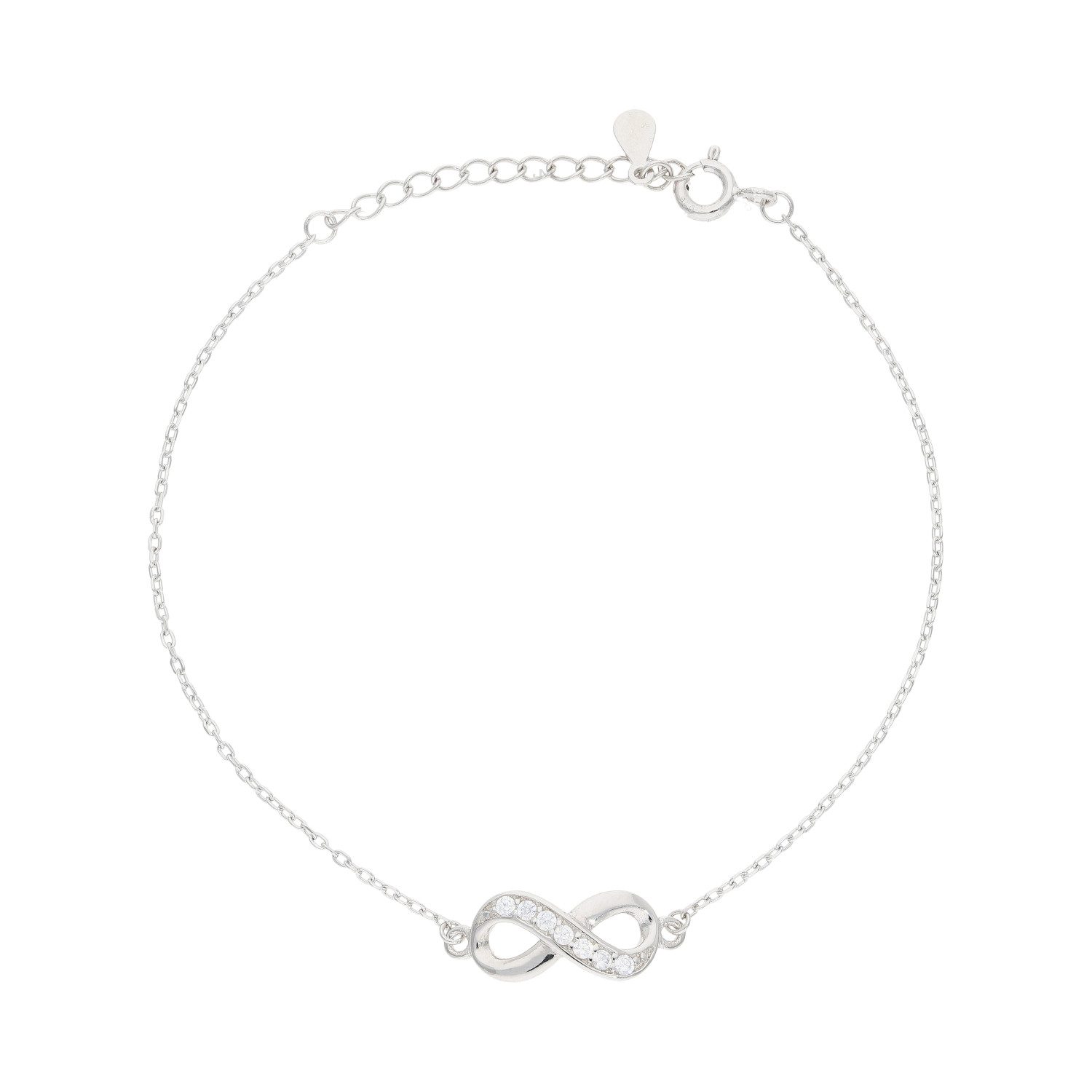 JuwelmaLux Silberarmband Infinity Armband Silber 925 mit Zirkonia JL16-03-0731 JuwelmaLux (kein Set, 1-tlg., kein Set)