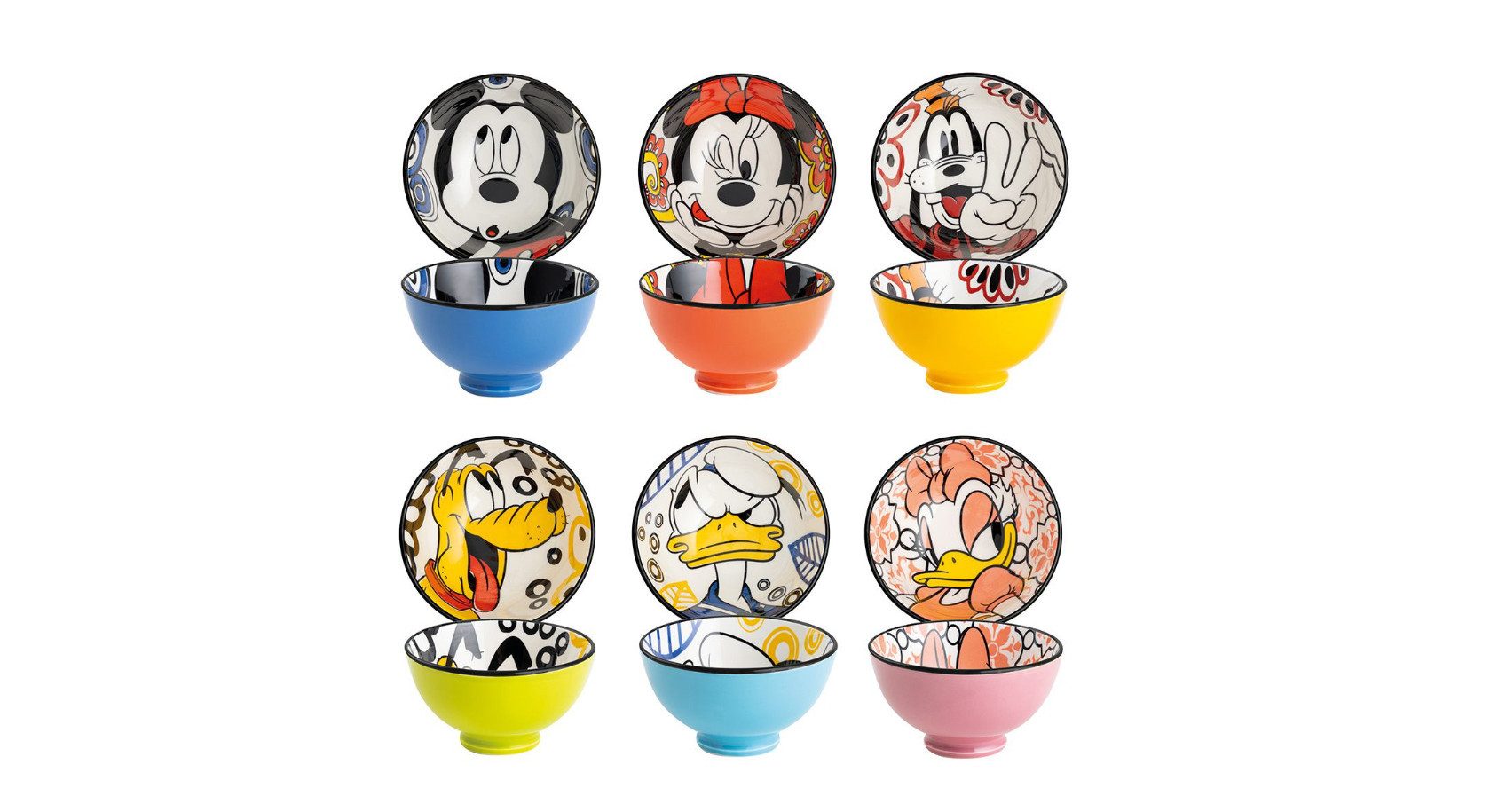 GILDE Müslischale Disney Müslischalen 6er-Set forever & ever, (6-tlg), Porzellan