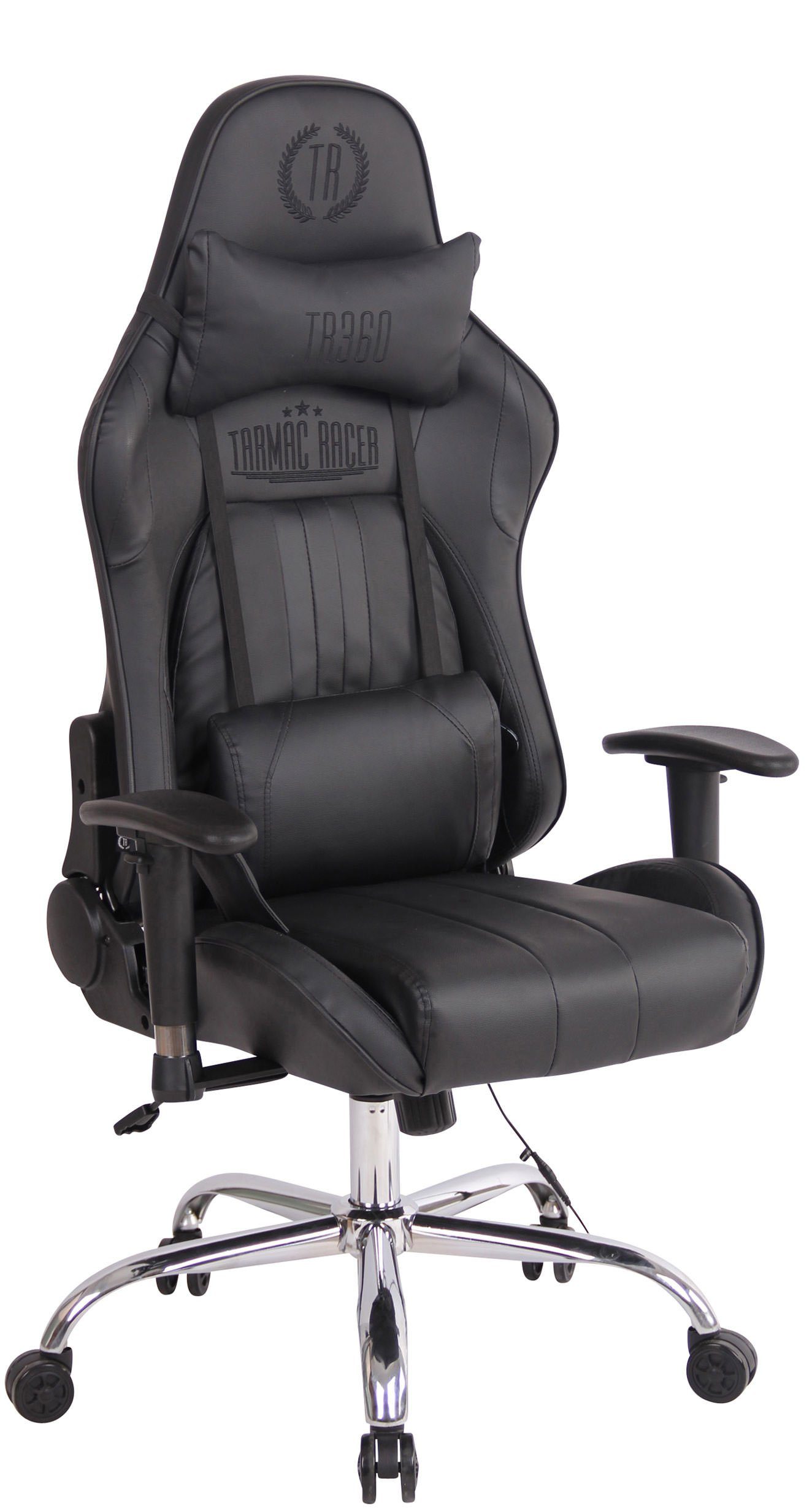 CLP Gaming Chair Limit XM Kunstleder, mit Massagefunktion schwarz/schwarz