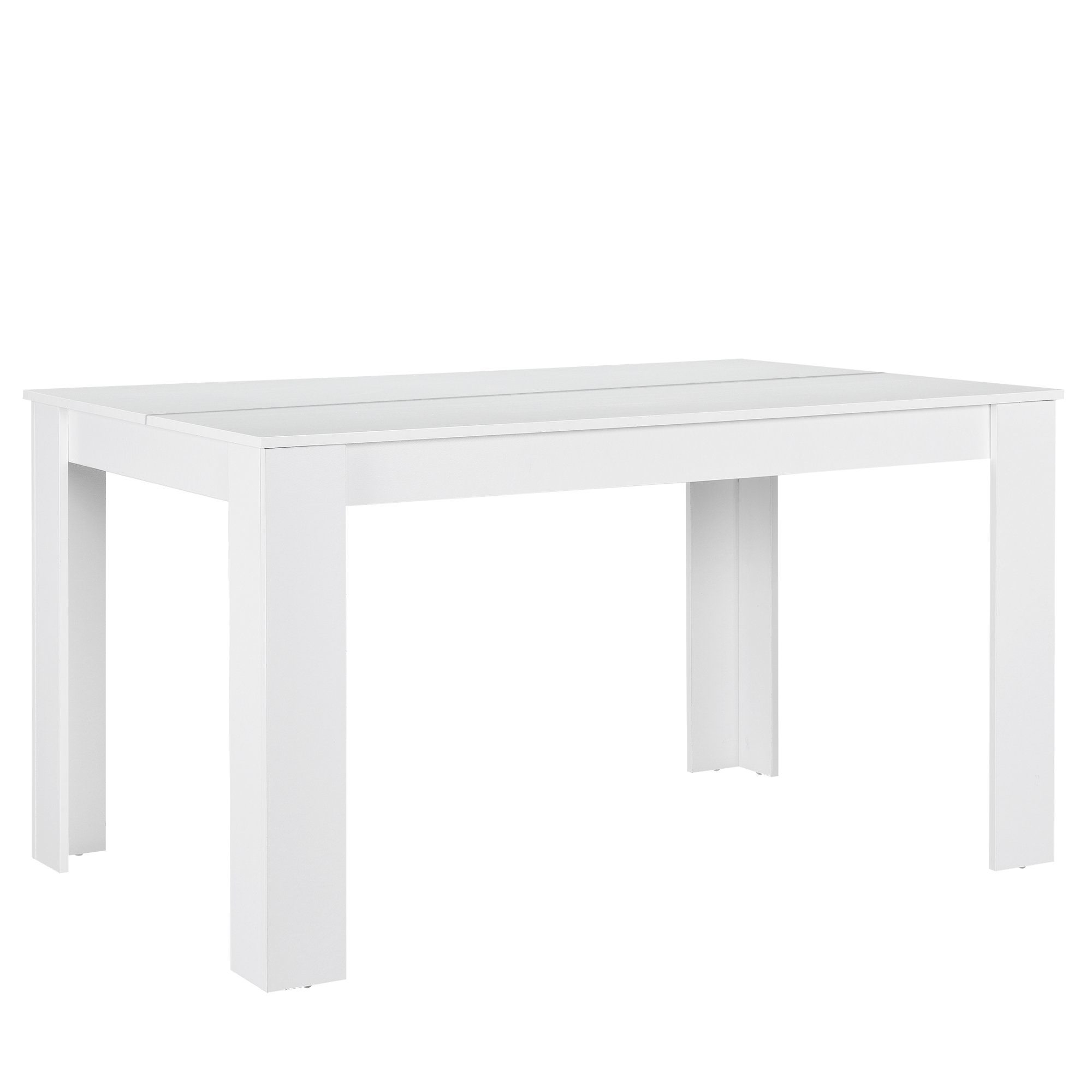 en.casa ® Esstisch weiß mit 6 Stühlen weiß 180x80 Küchentisch Esszimmertisch 
