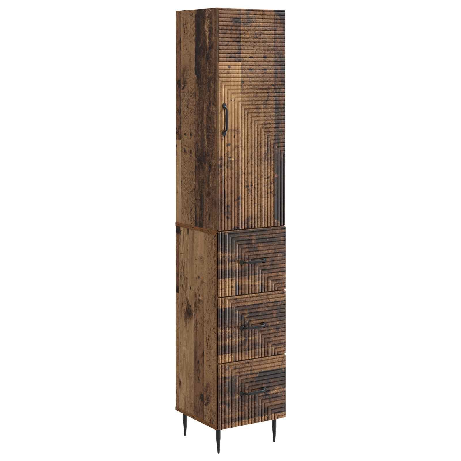 vidaXL Schranksystem Schrankset 2 Stk. 33 x 34,5 x 90 cm Holzwerkstoff Altholz (2-St)