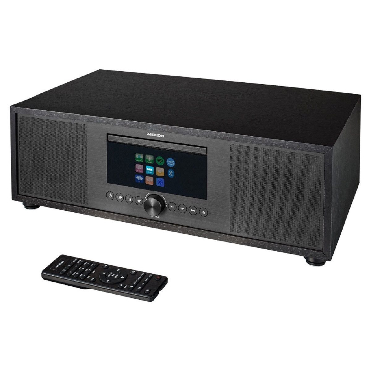 Medion® MEDION P66400 MD44200 All-in-One Audio System Audio-System DAB+ Digitalradio (DAB) (Digitalradio (DAB), Amazon Music, AM/FM, MW/UKW, WiFi, Spotify, RDS, 20 W, AUX-Eingang, Bluetooth, CD-Player, DAB+, Internet-Radio, MP3)