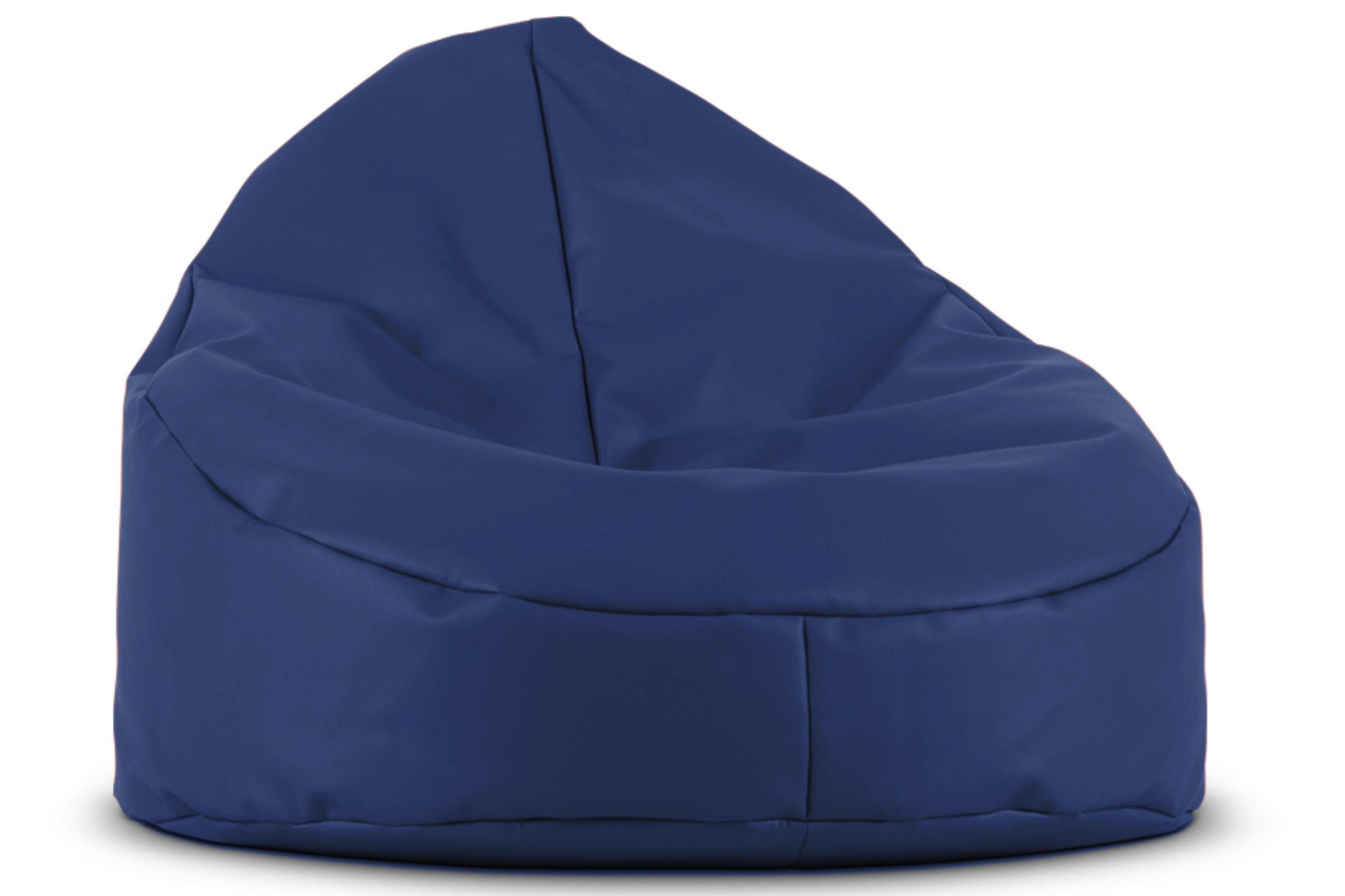 Konsimo Sitzsack COSMO Sitzhocker Sitzpouf, mit Polystyrolkugeln gefüllt, zeitloses Design marineblau