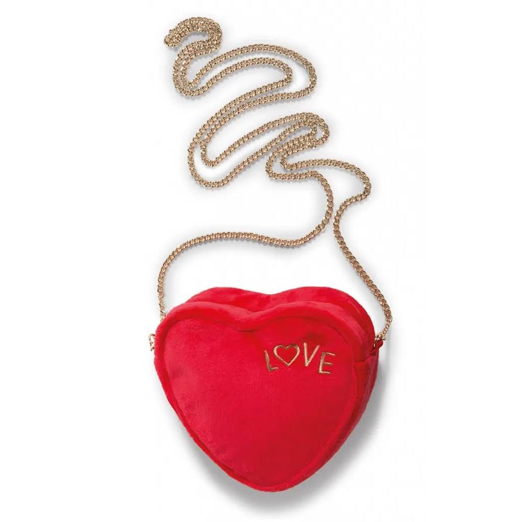 Nici Schultertasche Schultertasche Love in Herzform Plüschtasche Nici, Plüschmaterial