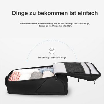 WISHDOR Reiserucksack Laptoprucksack Laptop Rucksack Rucksäcke Freizeitrucksack Laptoptasche (Reisen Notebook Laptop Tasche Schule Uni Rucksack Handgepäck, mit USB-Lade-Anschluss, Anti-Diebstahl, Backpack mit Laptopfach), für Herren Damen Jungen Teenager Freizeit Arbeit Business Reisen