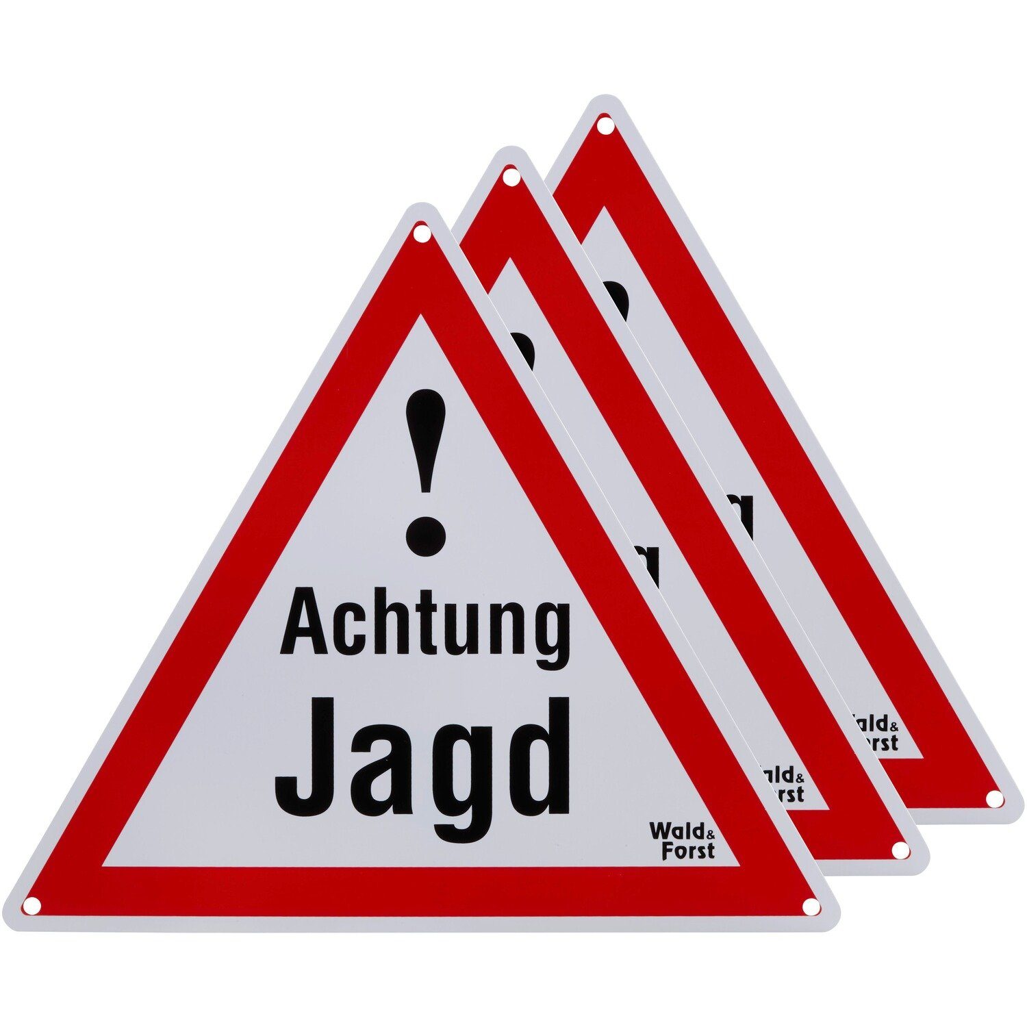 Wald & Forst Warnschild Warnschild Achtung Jagd – 3er-Pack