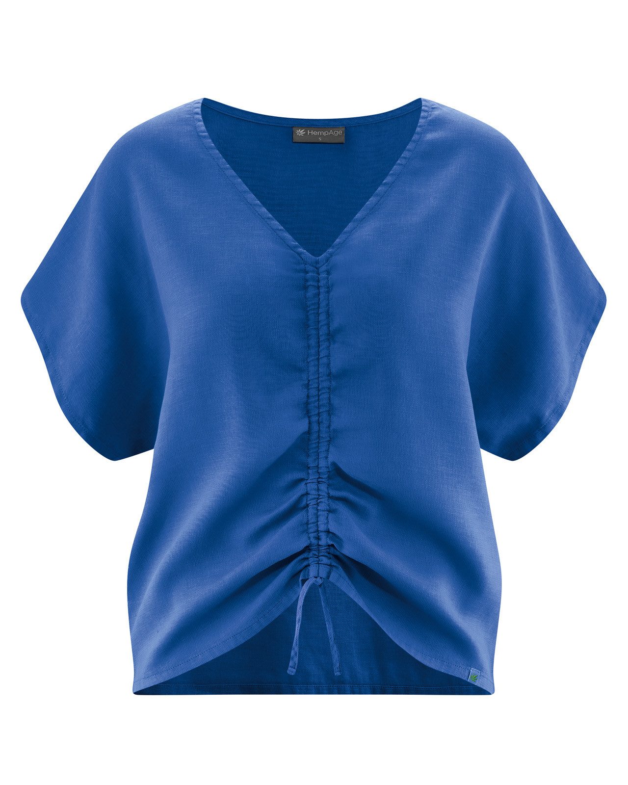 Hemdbluse Geraffte Sommerbluse Hanf/Biobaumwolle - Casual Fit
