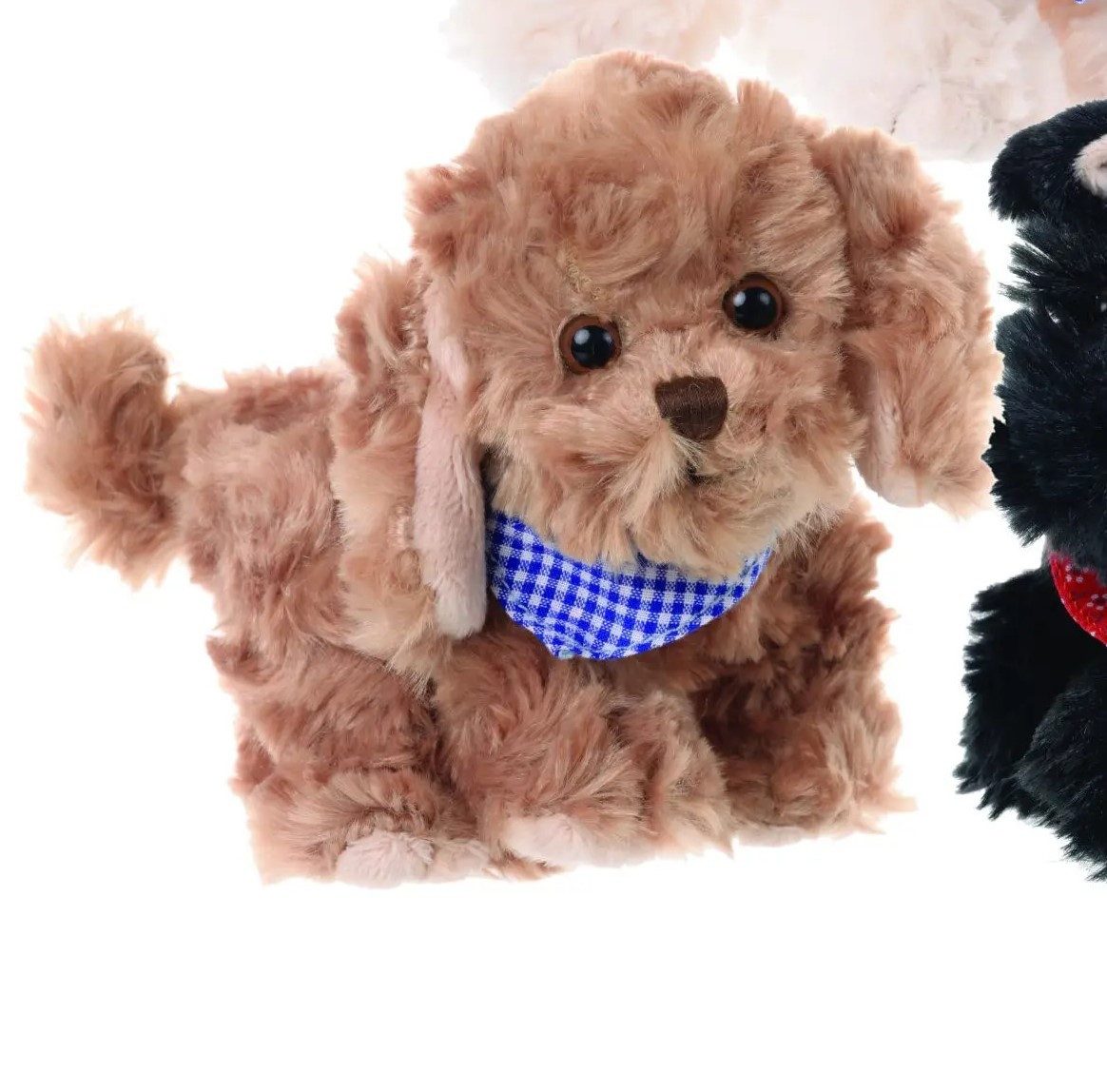 Bukowski Kuscheltier Hund braun 15 cm mit Halstuch Stofftier Plüschhund