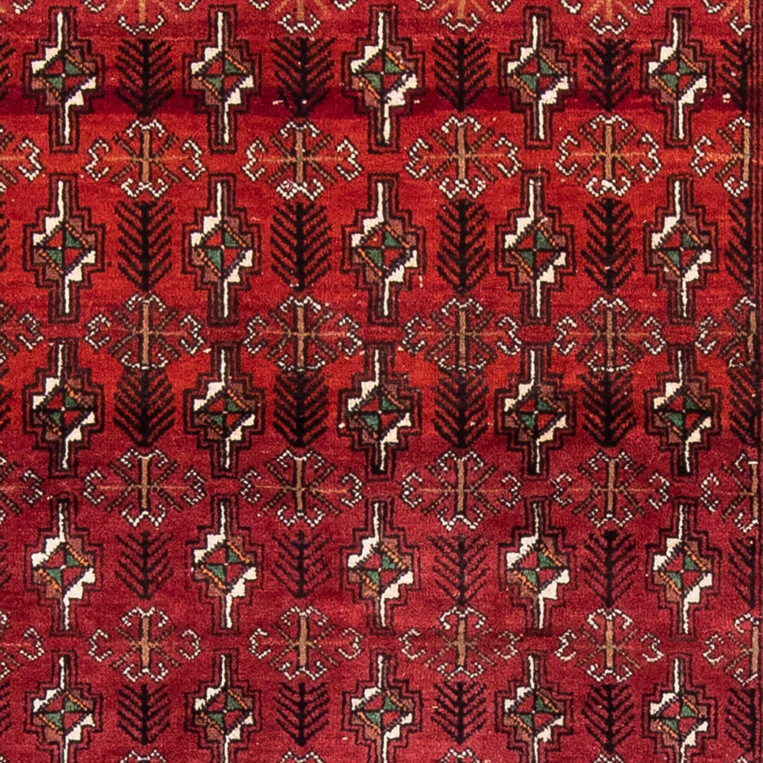 Hochflor-Läufer Belutsch Durchgemustert Rosso 187 cm, 8 105 rechteckig, morgenland, Handgeknüpft Höhe: x mm