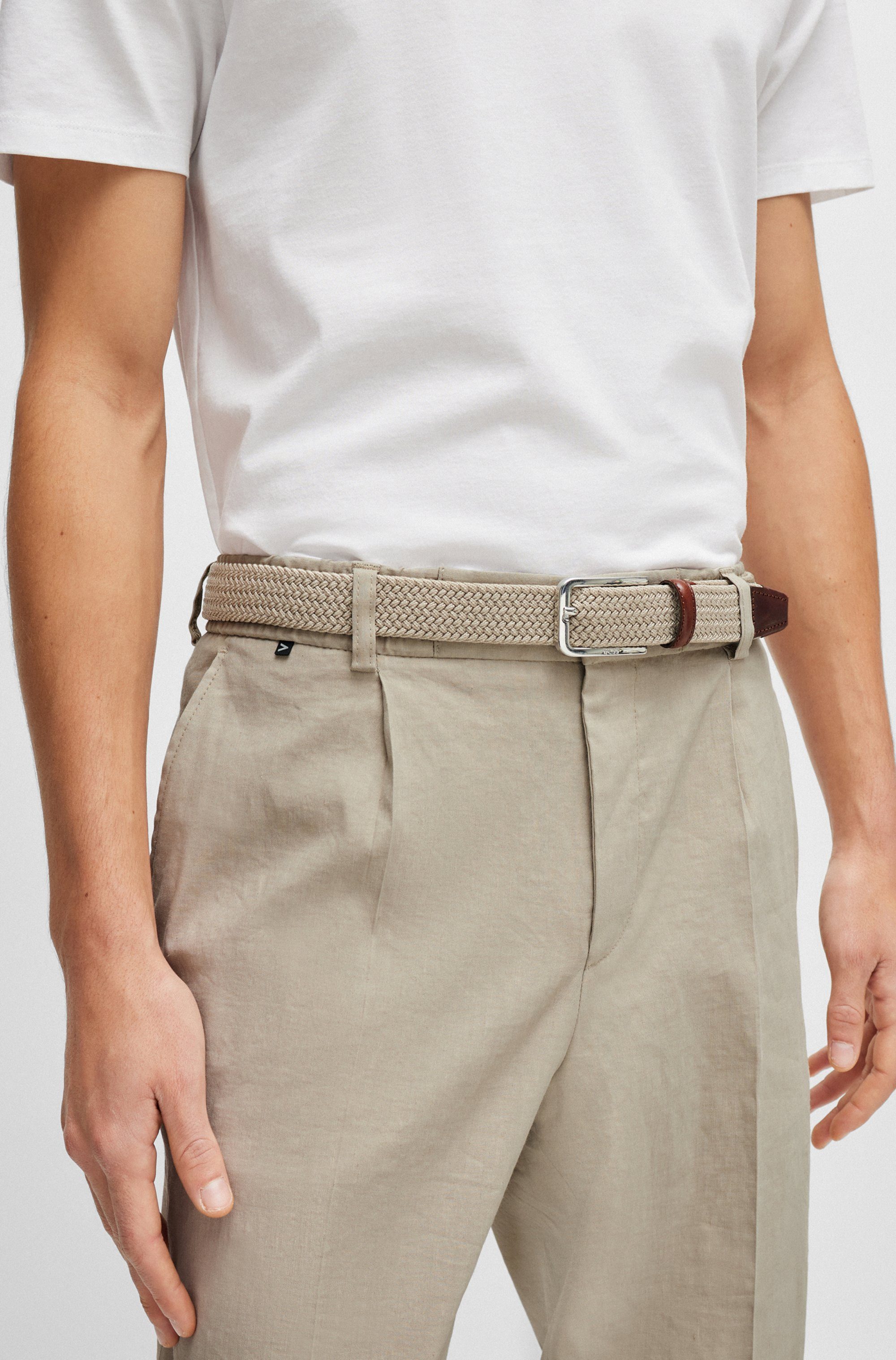 BOSS Flechtgürtel Clorio mit BOSS Logo-Schriftzug günstig online kaufen