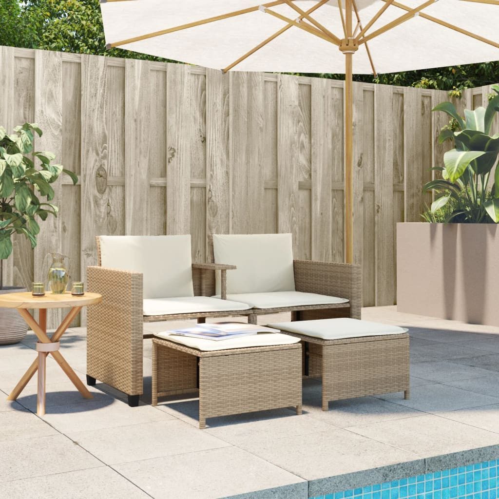 vidaXL Gartenlounge-Set Gartensofa 2-Sitzer mit Tisch günstig online kaufen