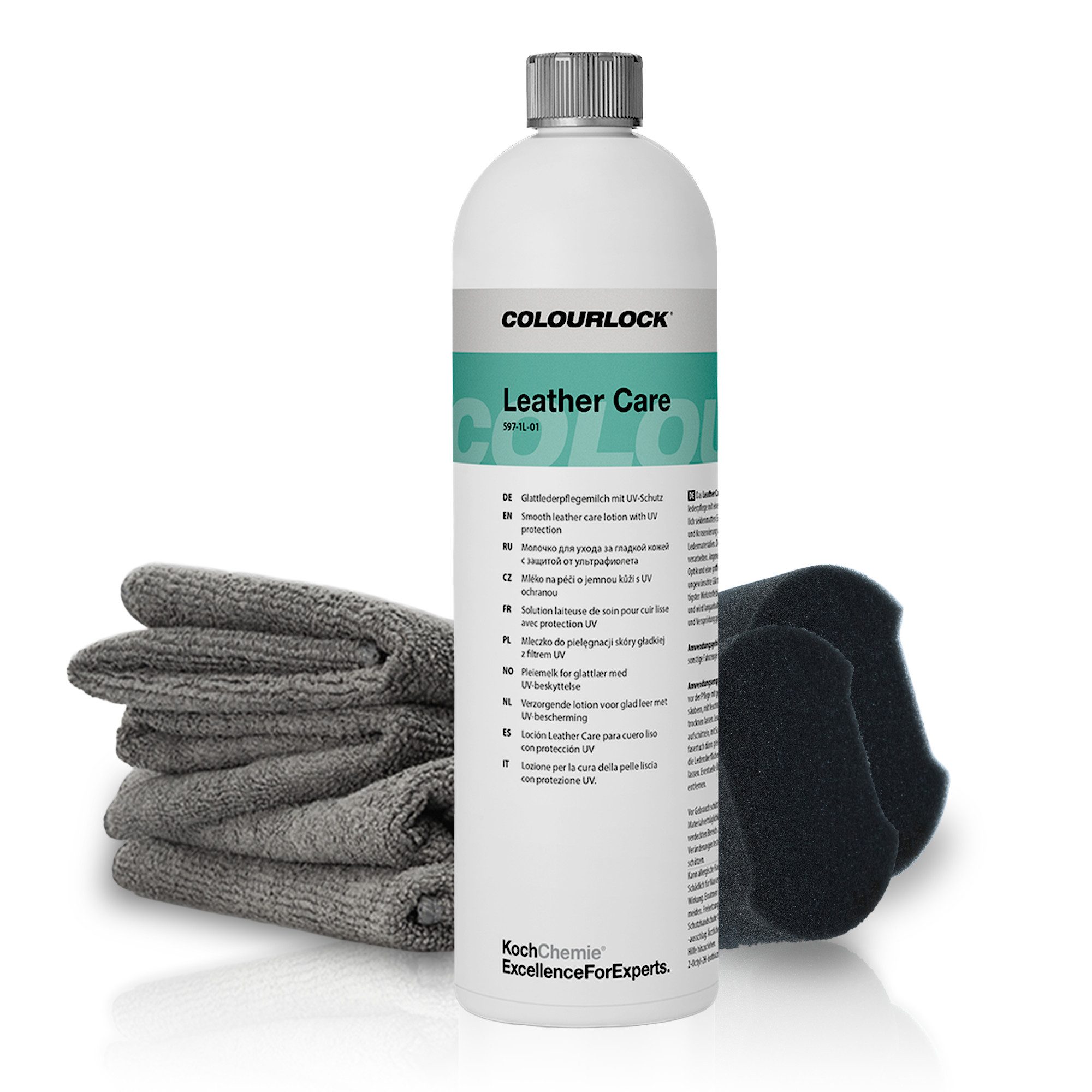 autopflege Auto Lederpflege Set Koch Chemie Ls Leather Star 1L + Zubehör Lederreiniger (5-St)