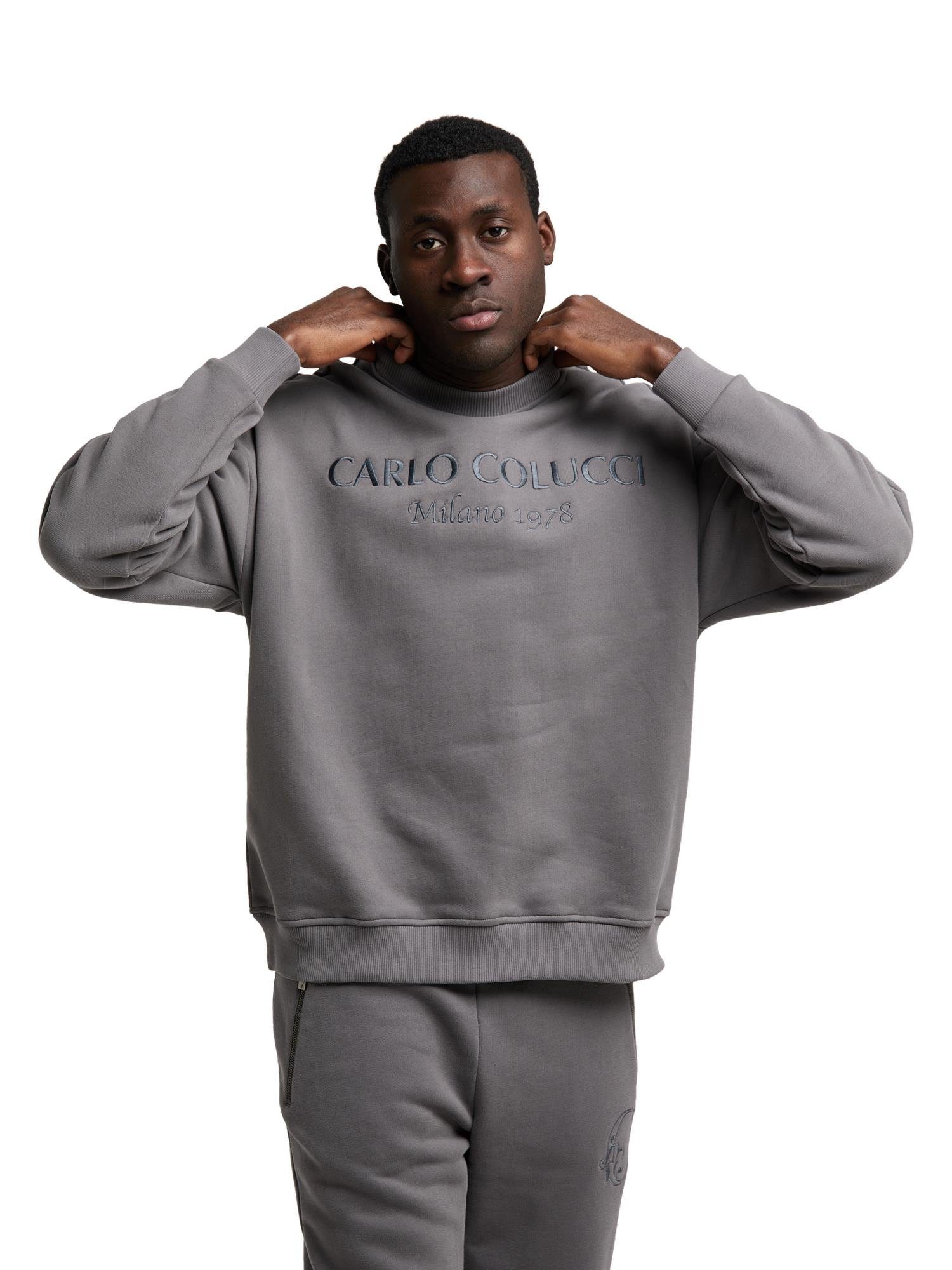 CARLO COLUCCI Sweatshirt De Biasi Anthrazit | Sweatshirts
