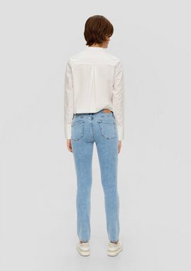 s.Oliver 5-Pocket-Jeans Jeans Betsy / Slim Fit/ Mid Rise / Slim Leg / Baumwollstretch Leder-Patch