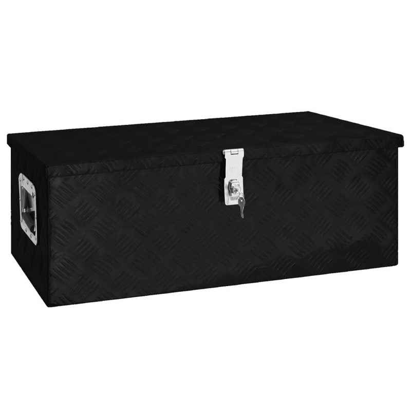 vidaXL Werkzeugbox Aufbewahrungsbox Schwarz 80x39x30 cm Aluminium (1 St)