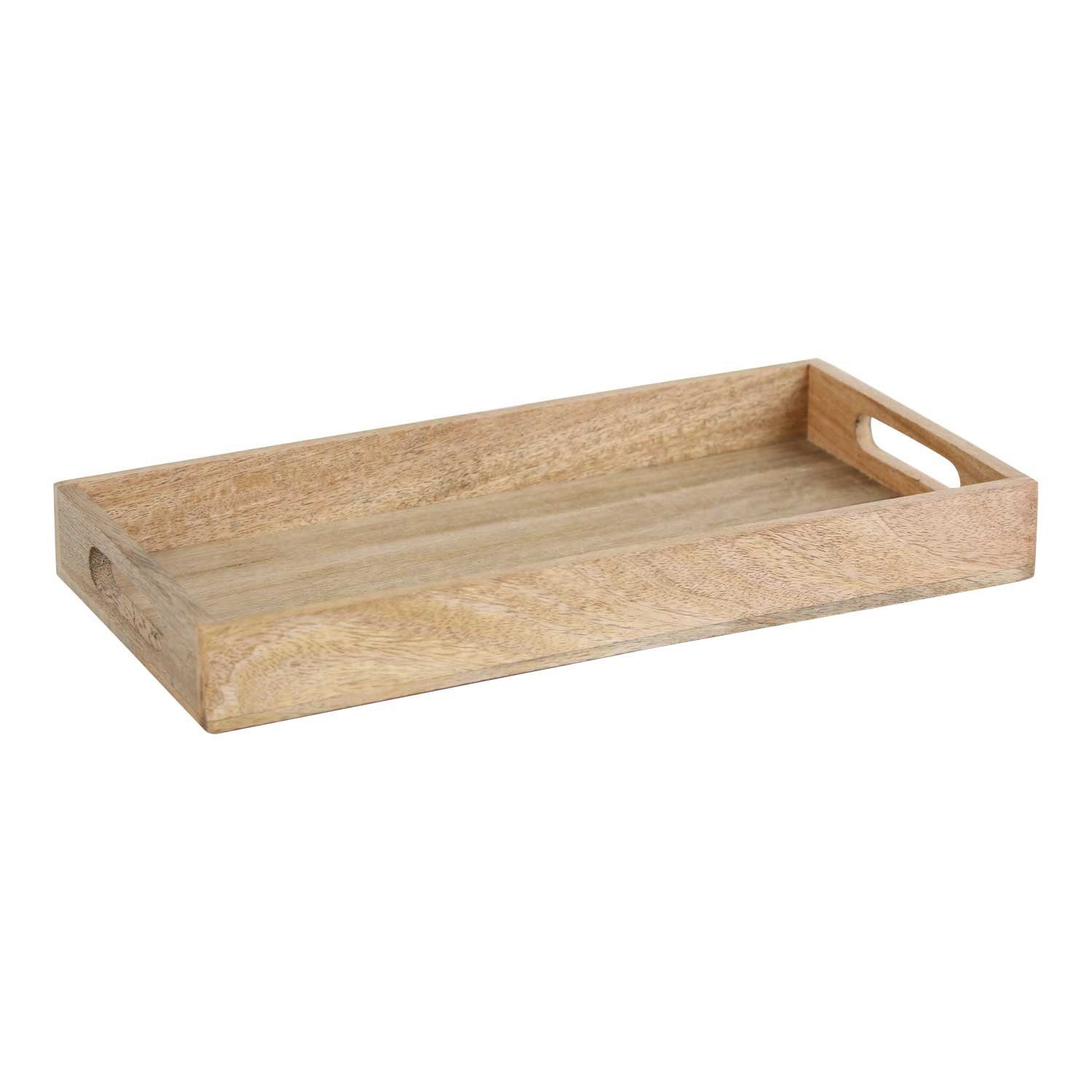 Casa Moro Dekotablett Holz Tablett HT400 Serviertablett aus Massivholz Servierplatte, Weinhachten Geschenkidee