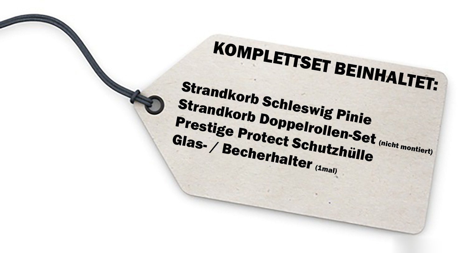 bene living Strandkorb Schleswig Pinie 2-Sitzer günstig online kaufen