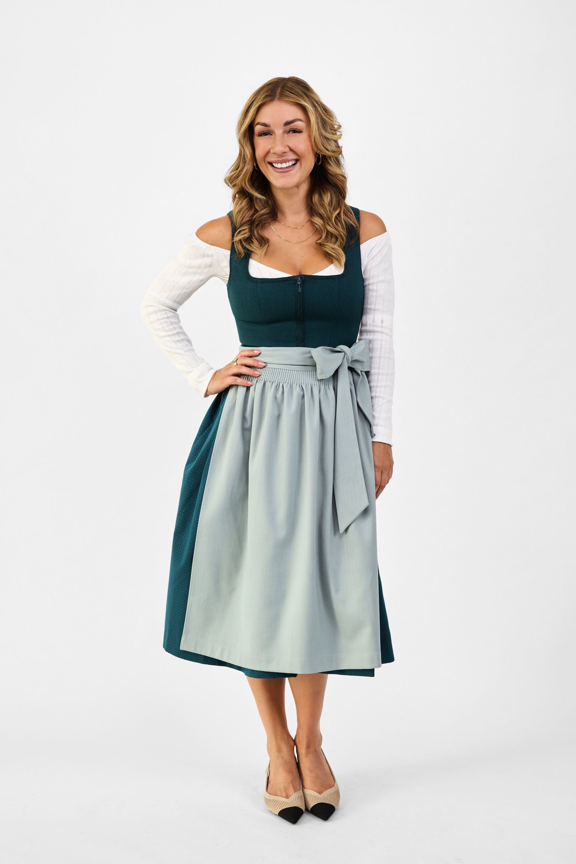 Spieth & Wensky Dirndl Uschi Reißverschluss vorne, 70 cm lang