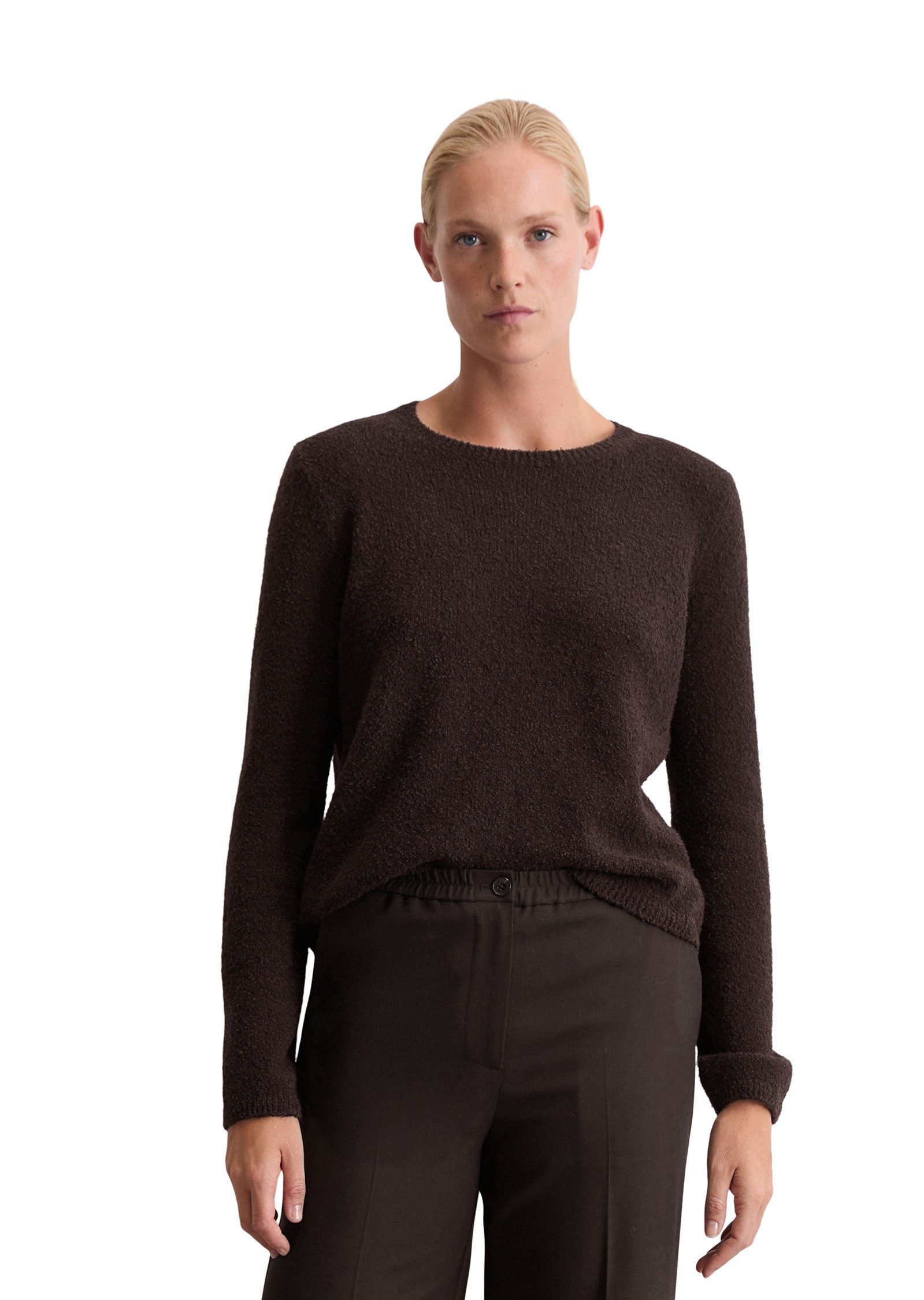 Marc O'Polo Rundhalspullover aus Bouclé-Garn günstig online kaufen