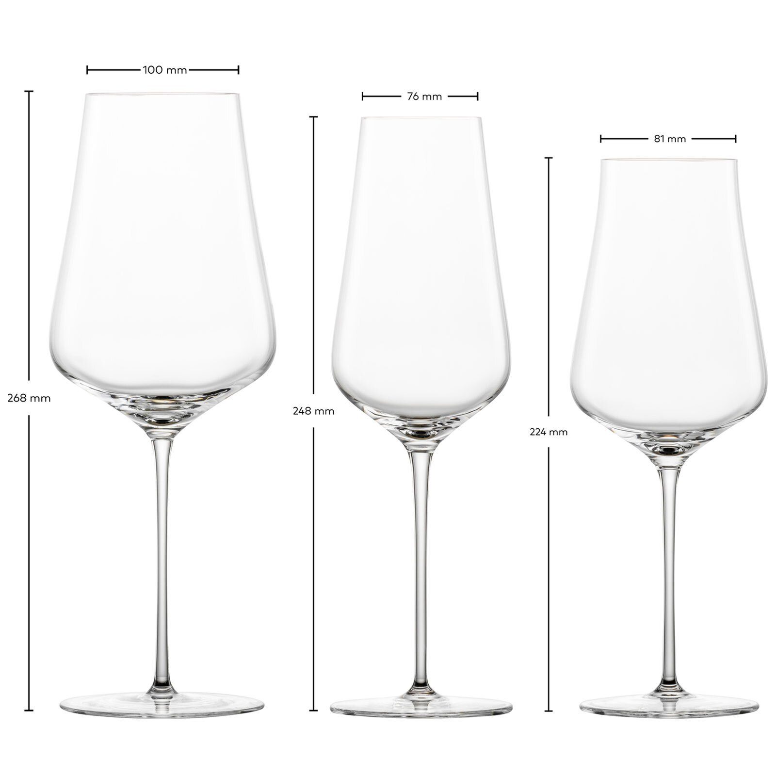 Zwiesel Glas Gläser-Set Duo Bordeaux Weißwein Champagner Gläser 6er Set, 6-tlg., Glas