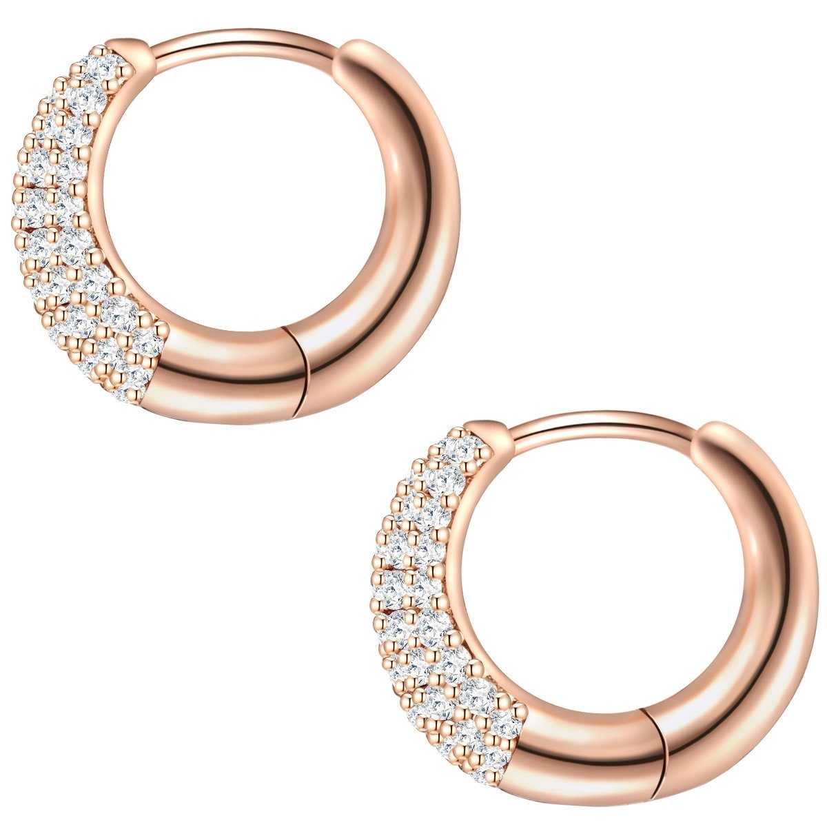 Glanzstücke München Paar Creolen roségold, aus Sterling Silber