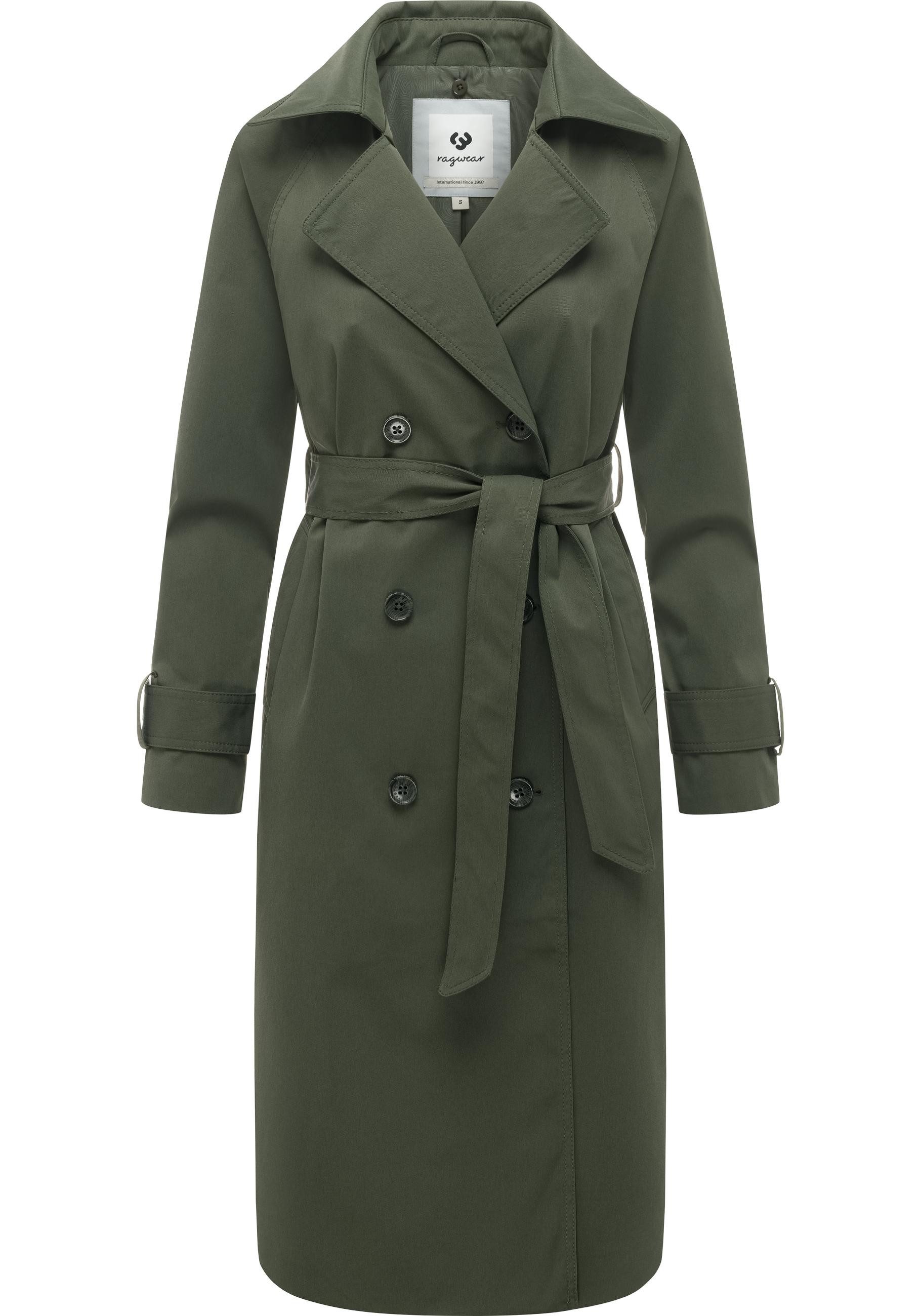 Ragwear Langmantel Trenchie Y Leichter Übergangsmantel Trenchcoat mit Gürtel, wasserdicht – Bild 4 von 5
