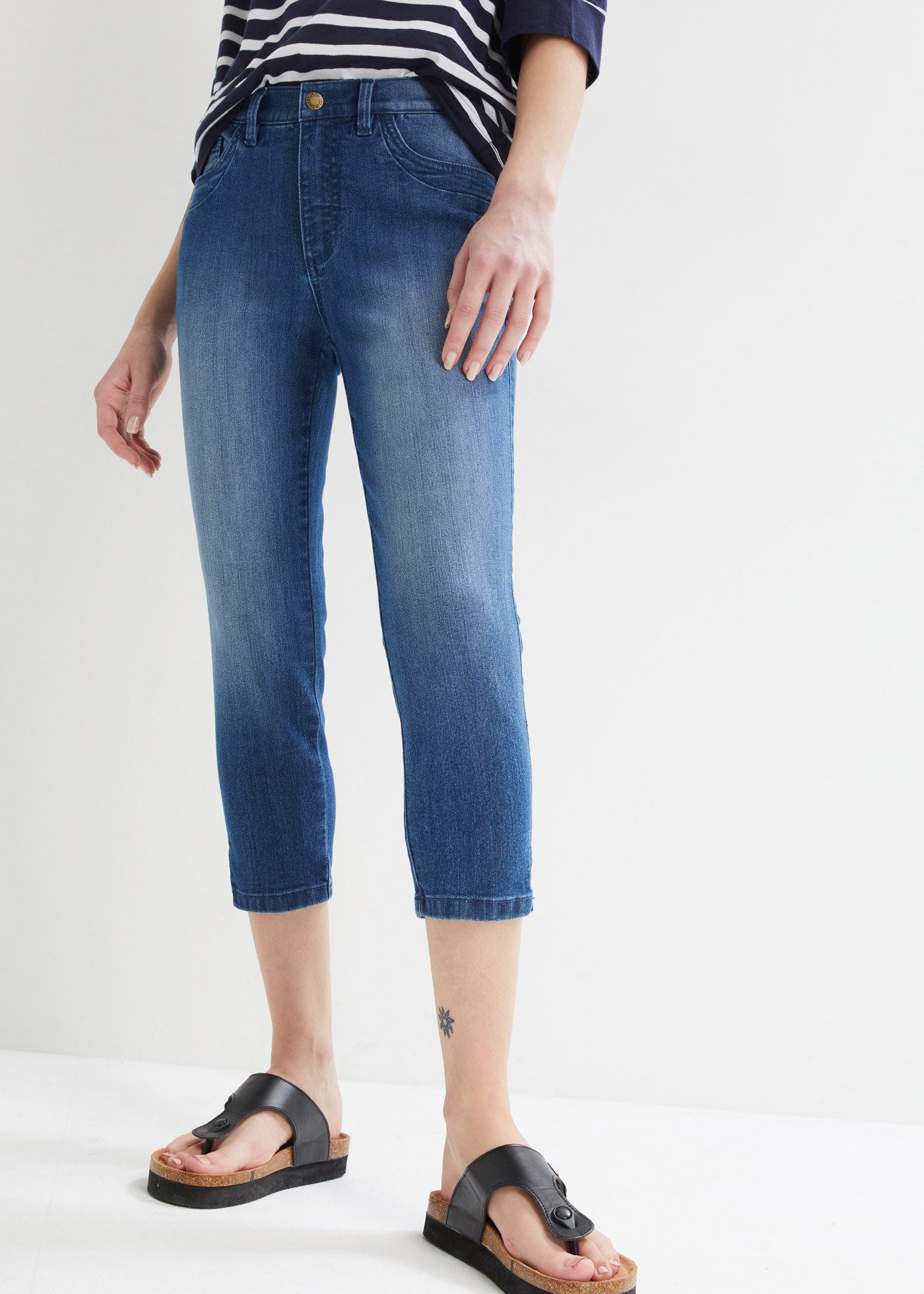 bonprix Caprijeans (Packung, 2-tlg) Slim Fit, 3/4-Länge, aus Stretch-Materi günstig online kaufen