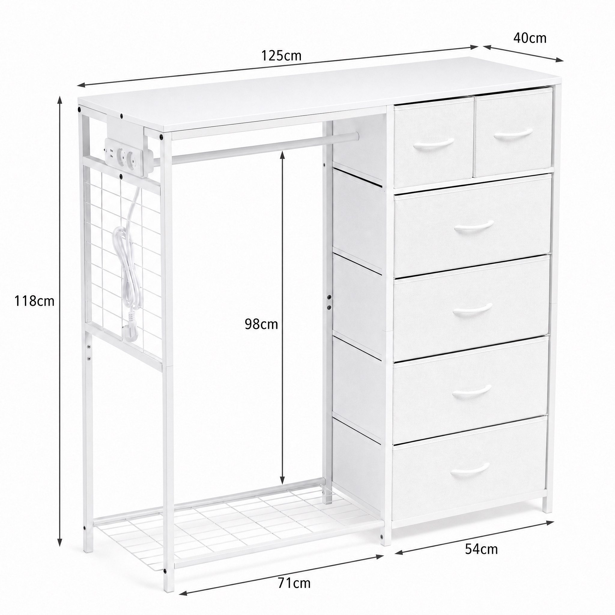 Luckice Garderobenschrank Multifunktionaler Garderobenständer für Kinderzimmer (Set)