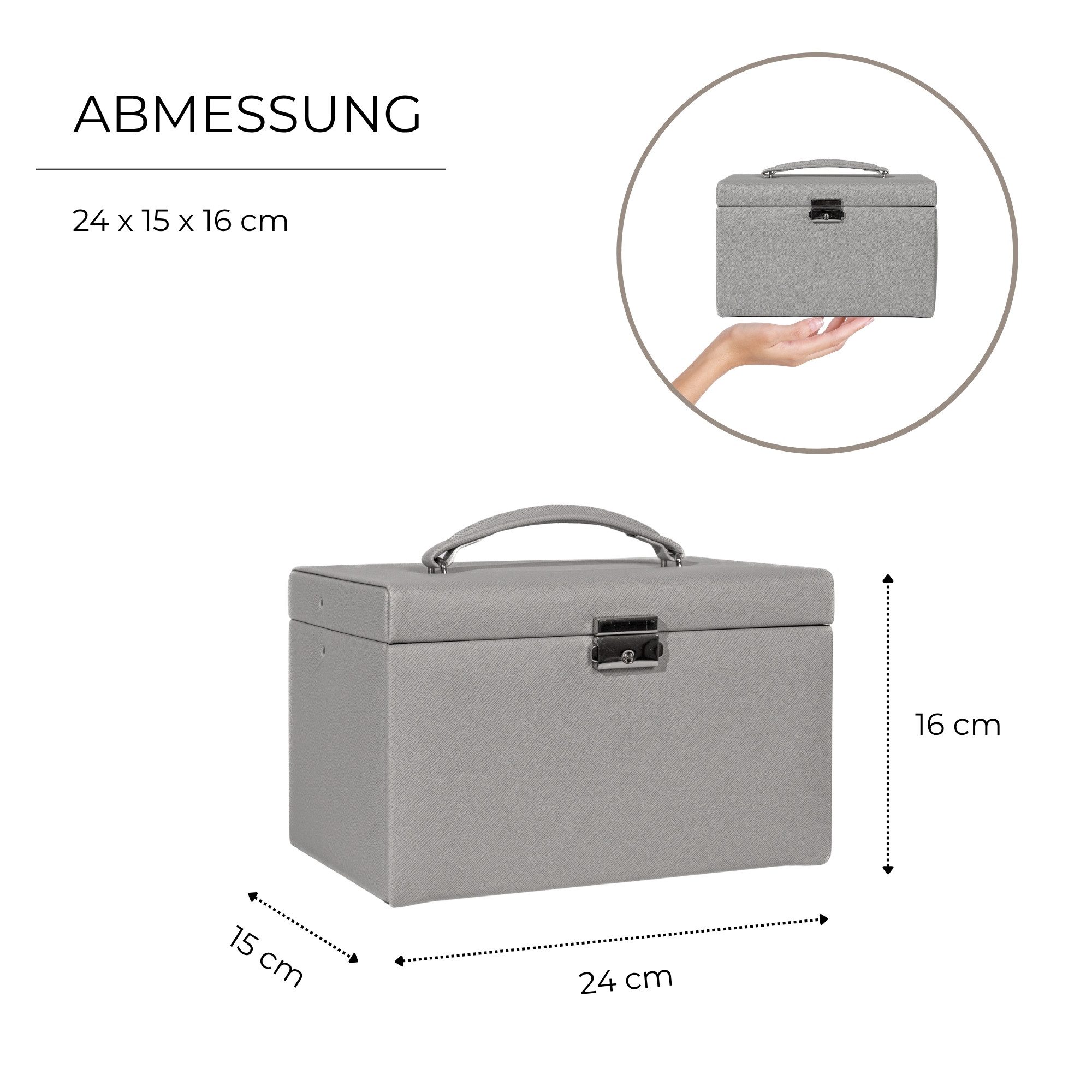Friedrich23 Schmuckkasten Jolie 2.0 Kreuznarben-Optik günstig online kaufen