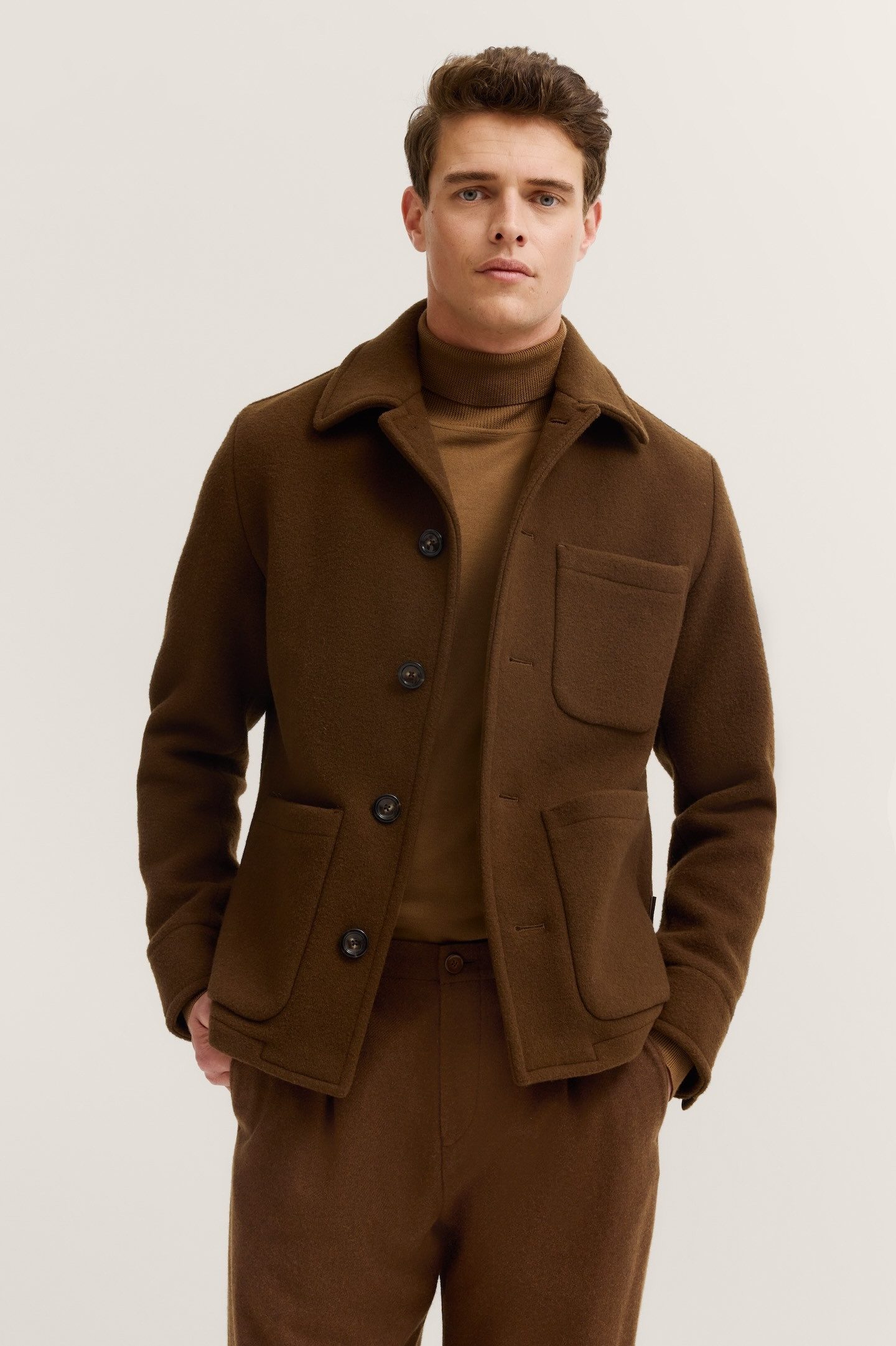 bugatti Hemdjacke Regular Fit mit Umlegekragen & Knopfleiste günstig online kaufen