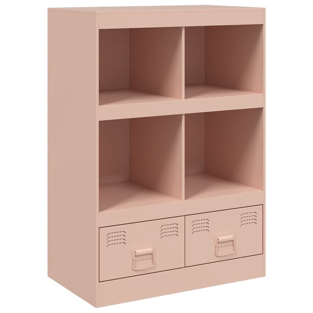 vidaXL Highboard Highboard Rosa 67x39x95 cm Stahl (1 St)