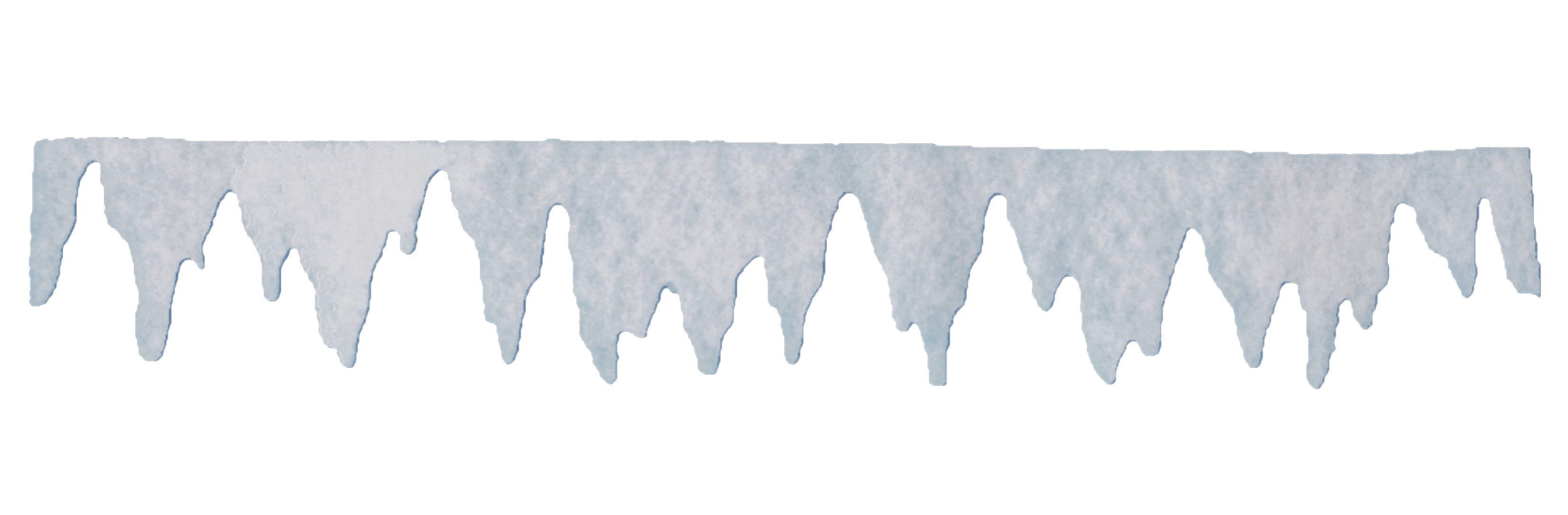 Erwin Hennecken GmbH Fensterdekoration Winterdeko 2x Eiszapfen-Girlande, 2 Stück 100x16cm. Schneewatte