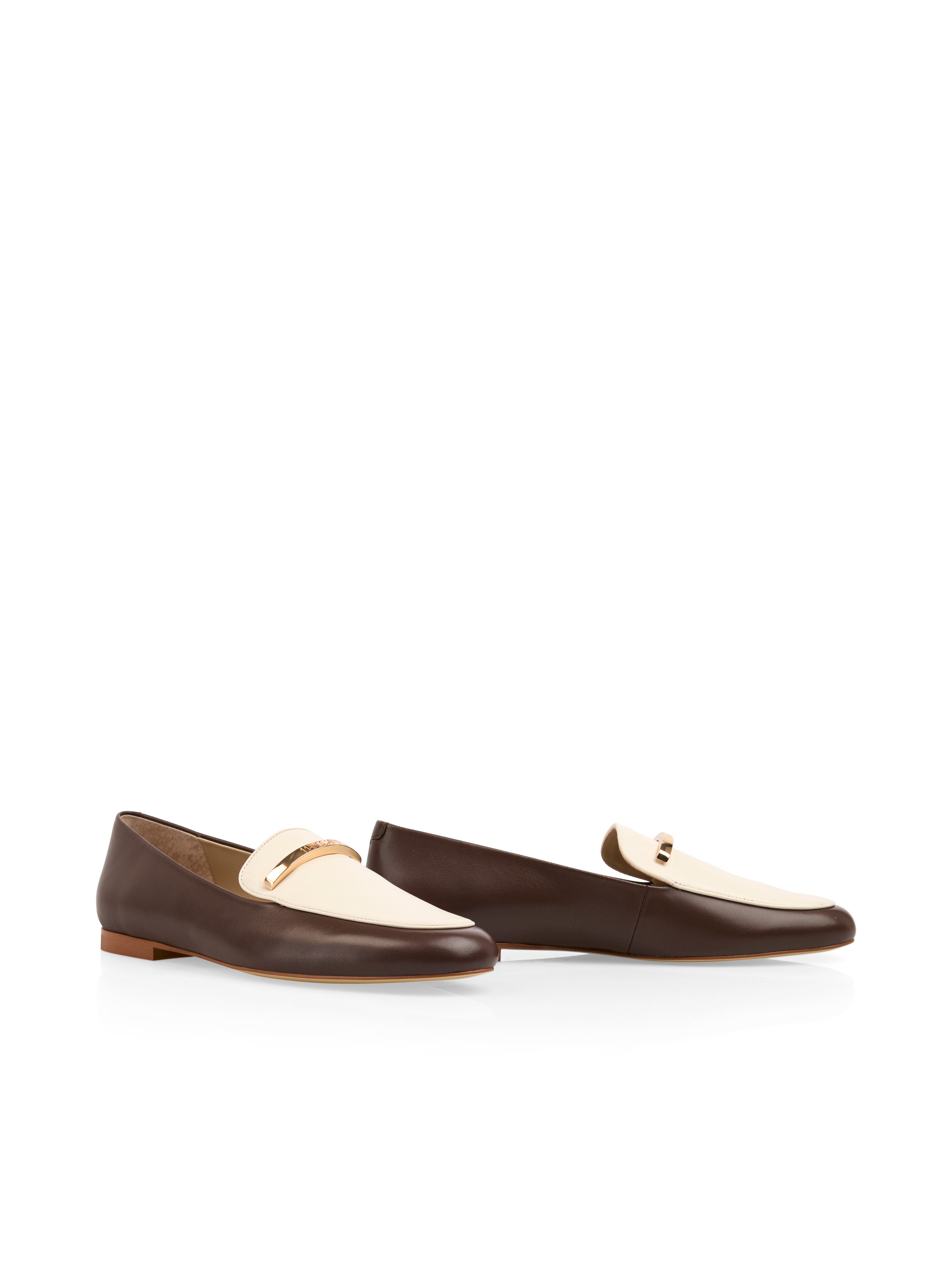 Marc Cain Slipper Loafer, Businessschuh mit goldfarbener Zierspange