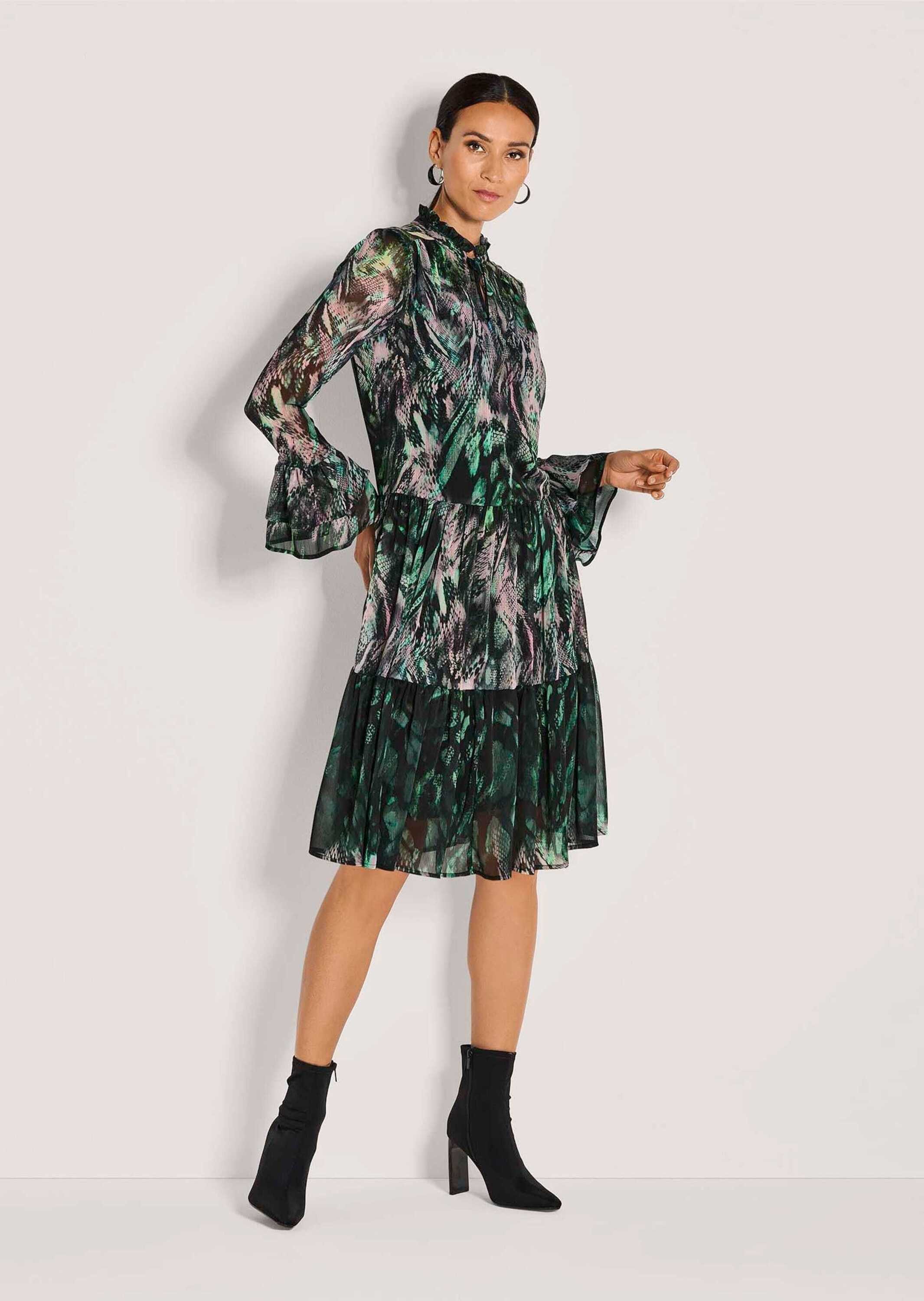 MADELEINE Midikleid Elegantes Stufenkleid mit All-Over-Print günstig online kaufen