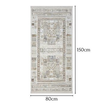 Teppich MY-RUG Lotta, Kurzflor-Teppich 150x80cm, Wohnando, rechteckig, Höhe: 12 mm, weich, gemütlich, mit schönem Muster, flachgewebt