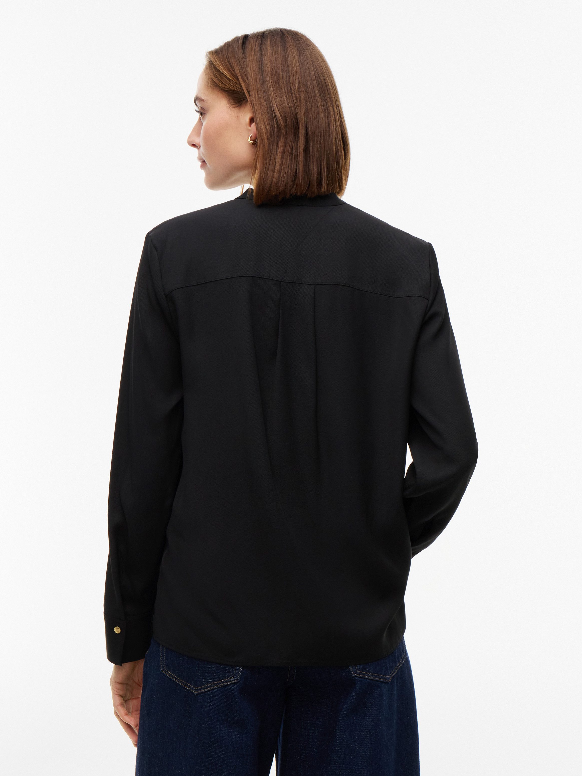 Tommy Hilfiger Langarmbluse FEM FLUID BLOUSE ESSENTIAL Viskose – Bild 3 von 5
