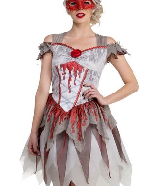 Karneval-Klamotten Zombie-Kostüm Blutiges Zombie Braut Damen Kostüm, Frauenkostüm Halloween, sexy Zombie Braut mit Maske