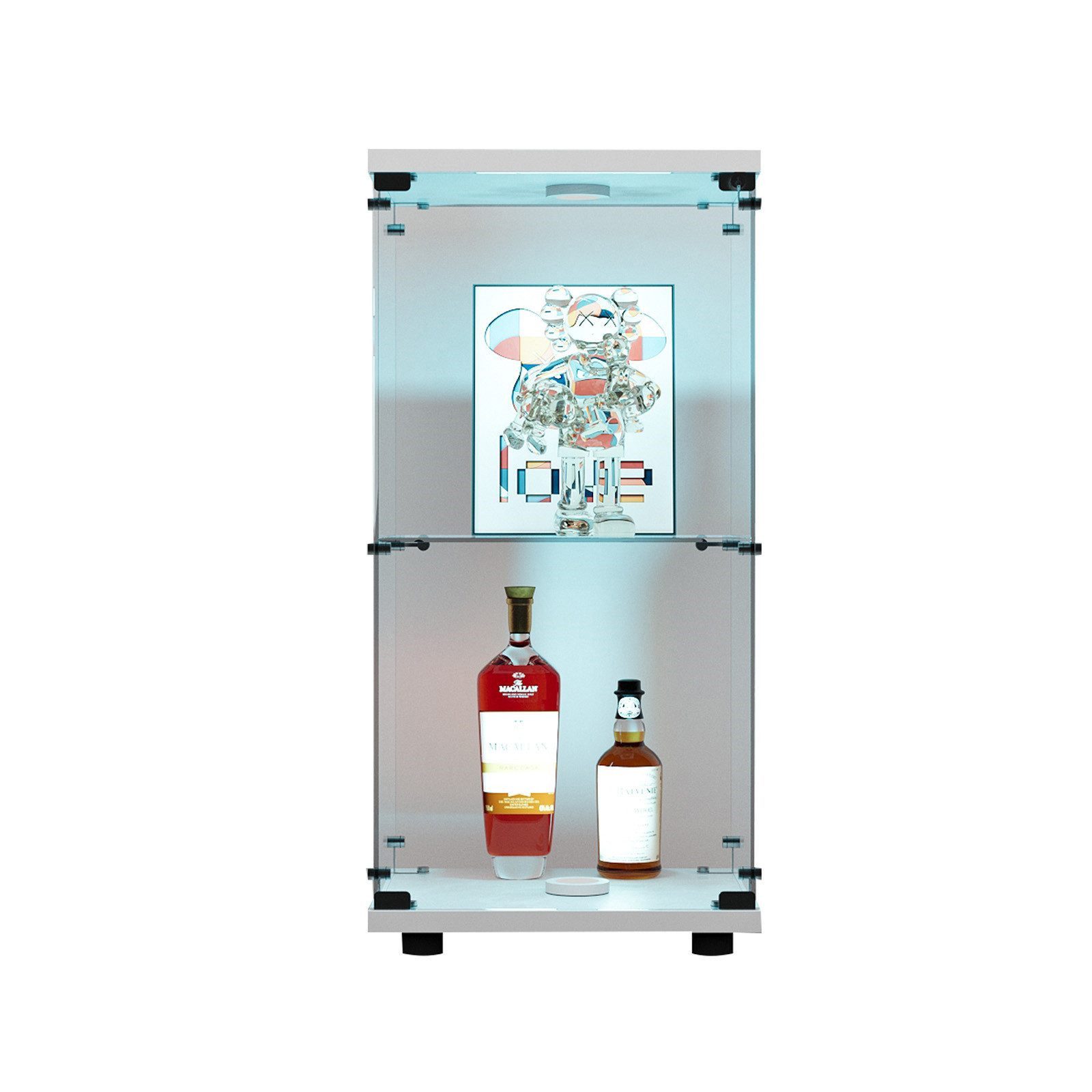 FUROKOY Glasvitrine Glas Standvitrinen, Drei/Zweifach-Vitrine aus günstig online kaufen
