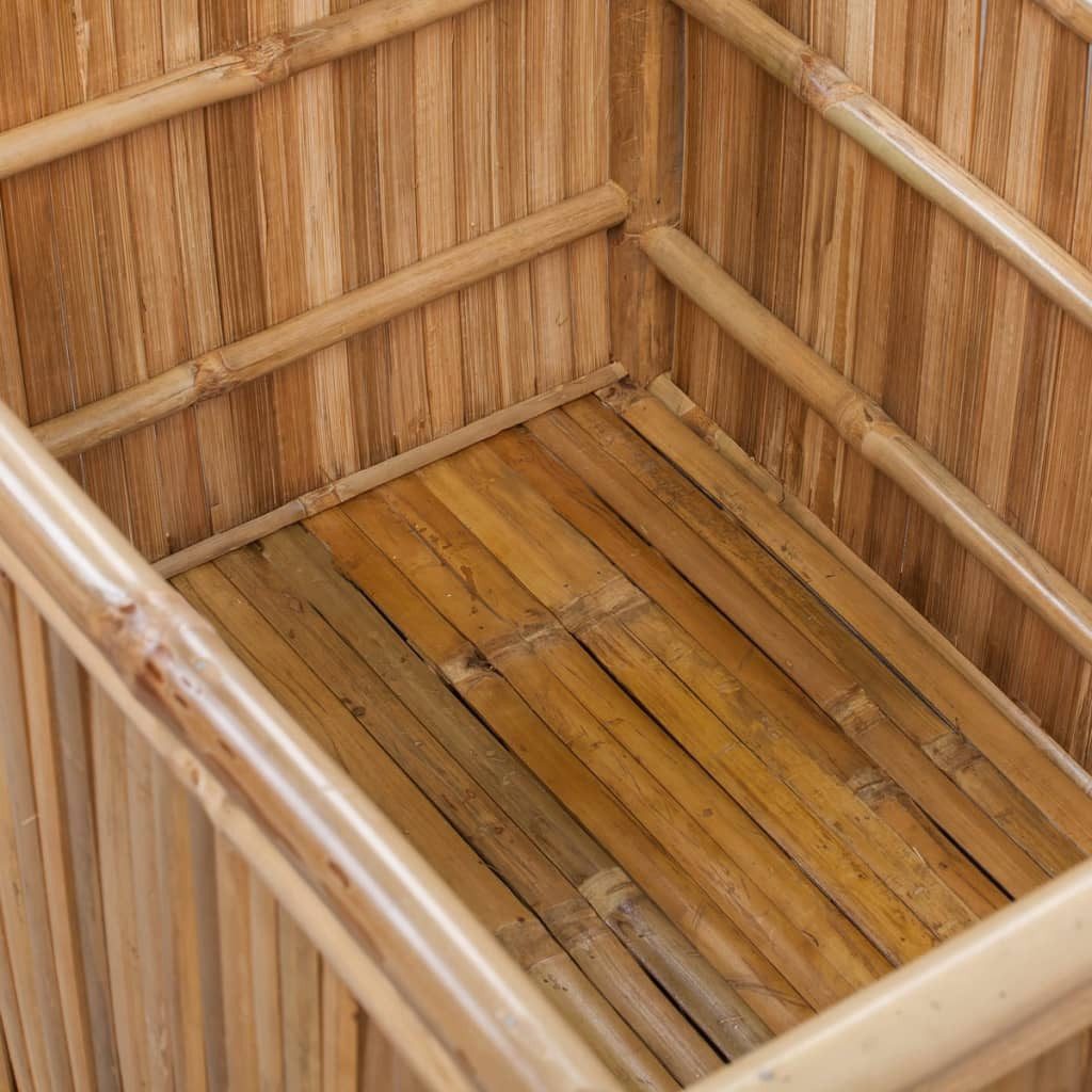 vidaXL Truhe Bambus Aufbewahrungstruhe Truhe Auflagenbox Terrassenbox Holzkiste 3 S