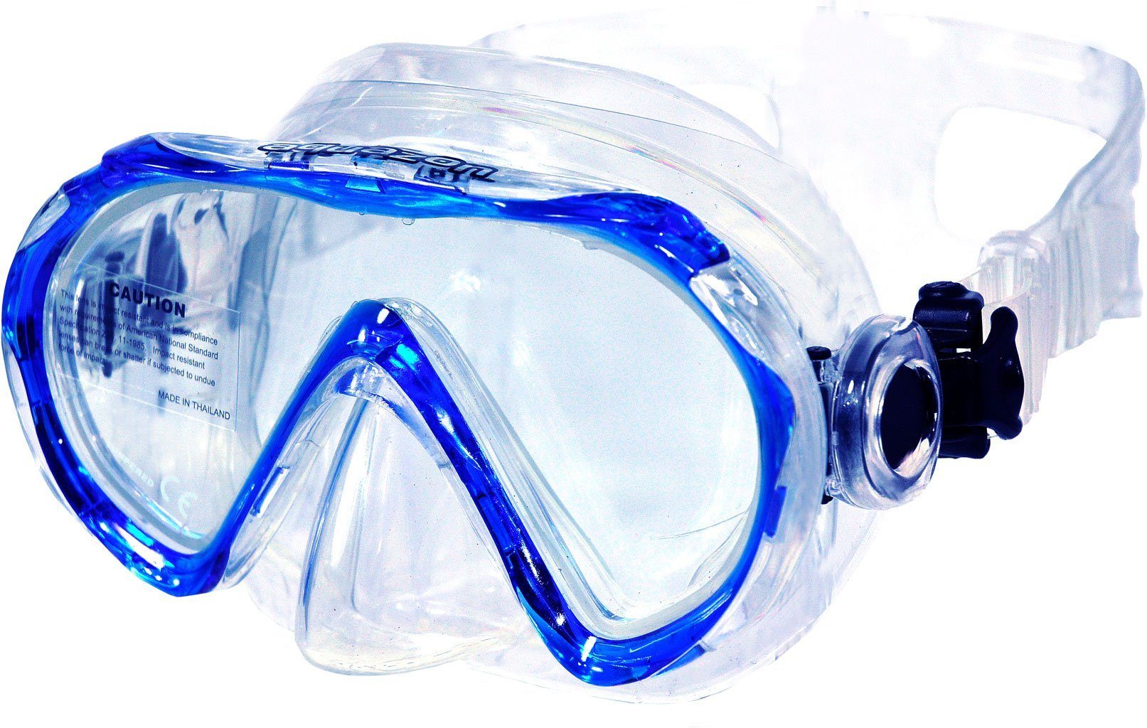 AQUAZON Taucherbrille BEACH, Schnorchelbrille für Kinder 7-12 Jahre, Silikon blau Senior/Erwachsene