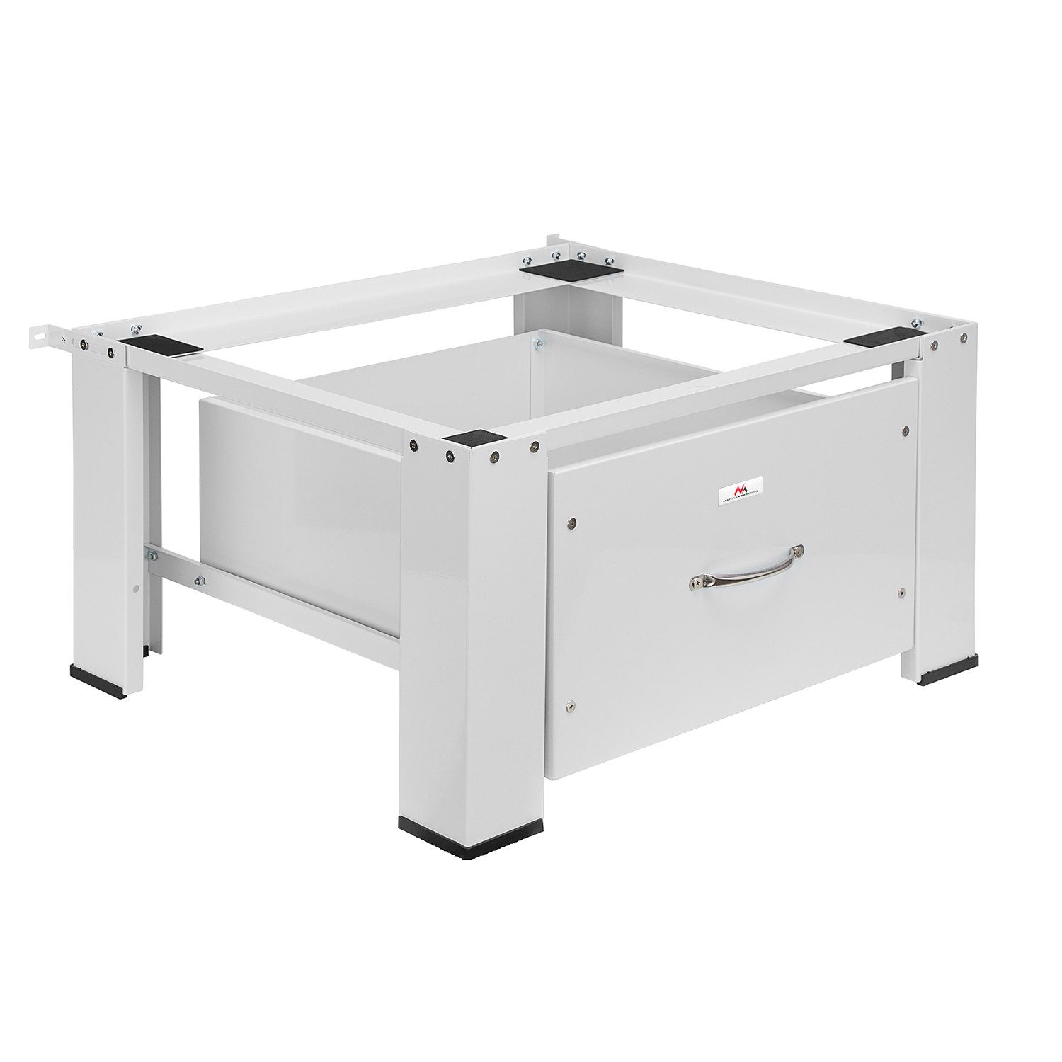 Maclean Waschmaschinenuntergestell MC-117 W Waschtrocknersockel mit Schublade, Sockel für Waschmaschine / Trockner max. Belastung 150kg – Bild 5 von 5