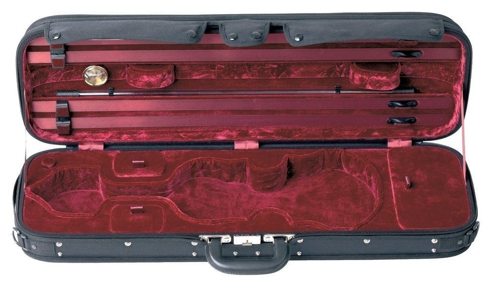 Gewa Violinen-Koffer Violinkoffer Liuteria Maestro 4/4 mit Schwebelagerung und Zubehörfach, Thermokern, Drehbogenhalter, Notentasche, Schloss, Rucksackriemen