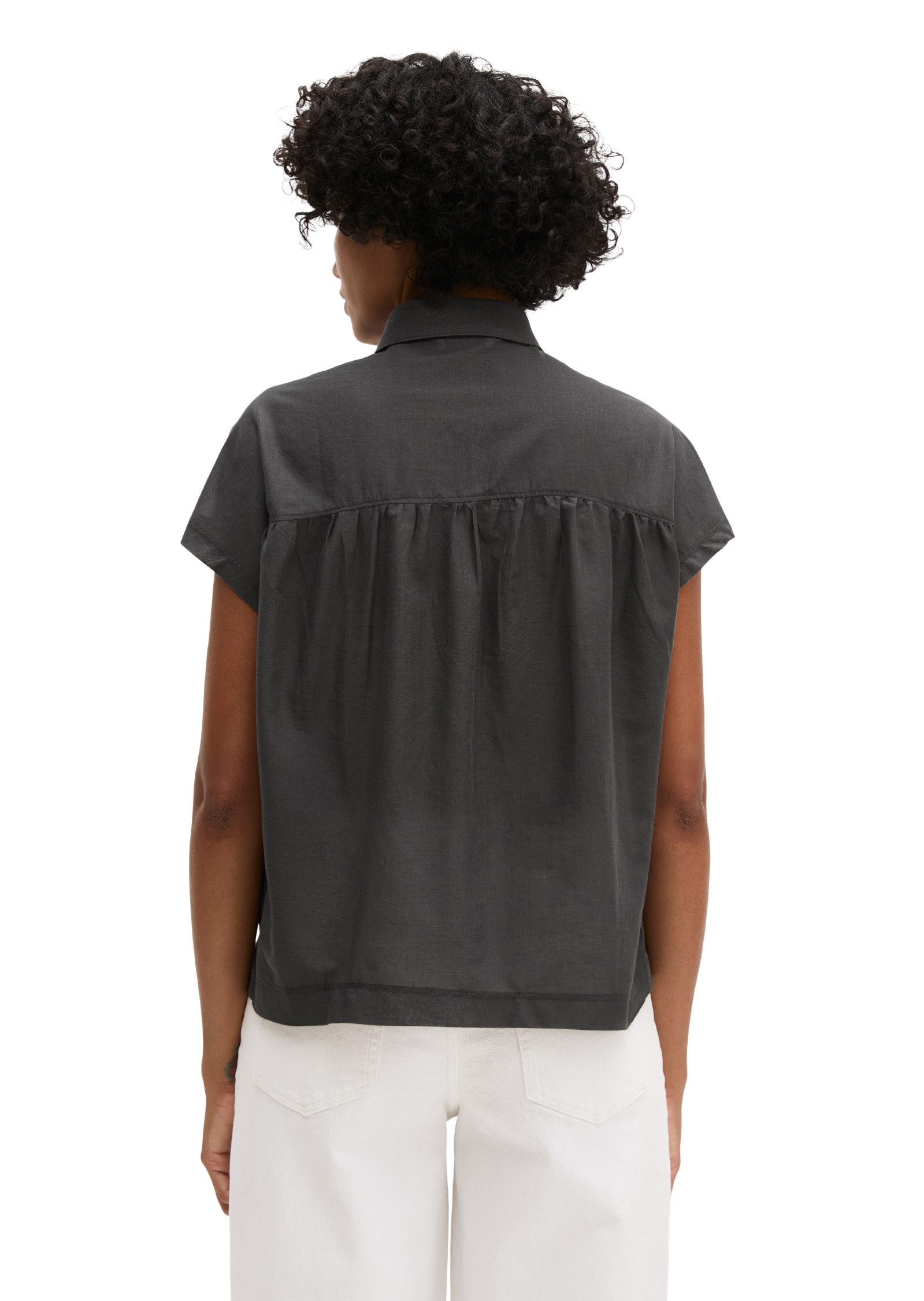 Marc O'Polo Kurzarmshirt aus Material-Mix