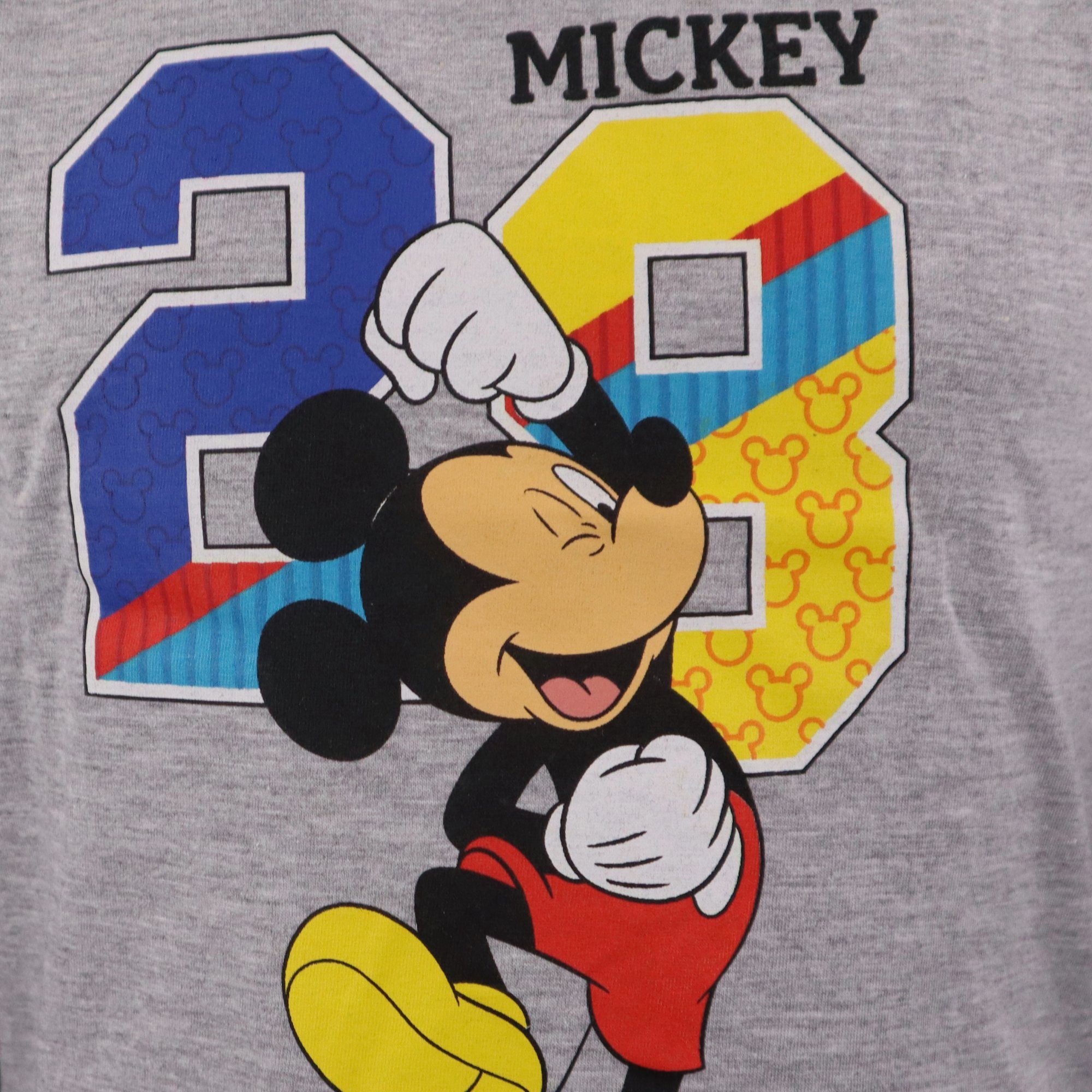 Disney Mickey Mouse Schlafanzug Maus bis 98 Gr. Mickey Kinder 128 Grau Jungen Pyjama