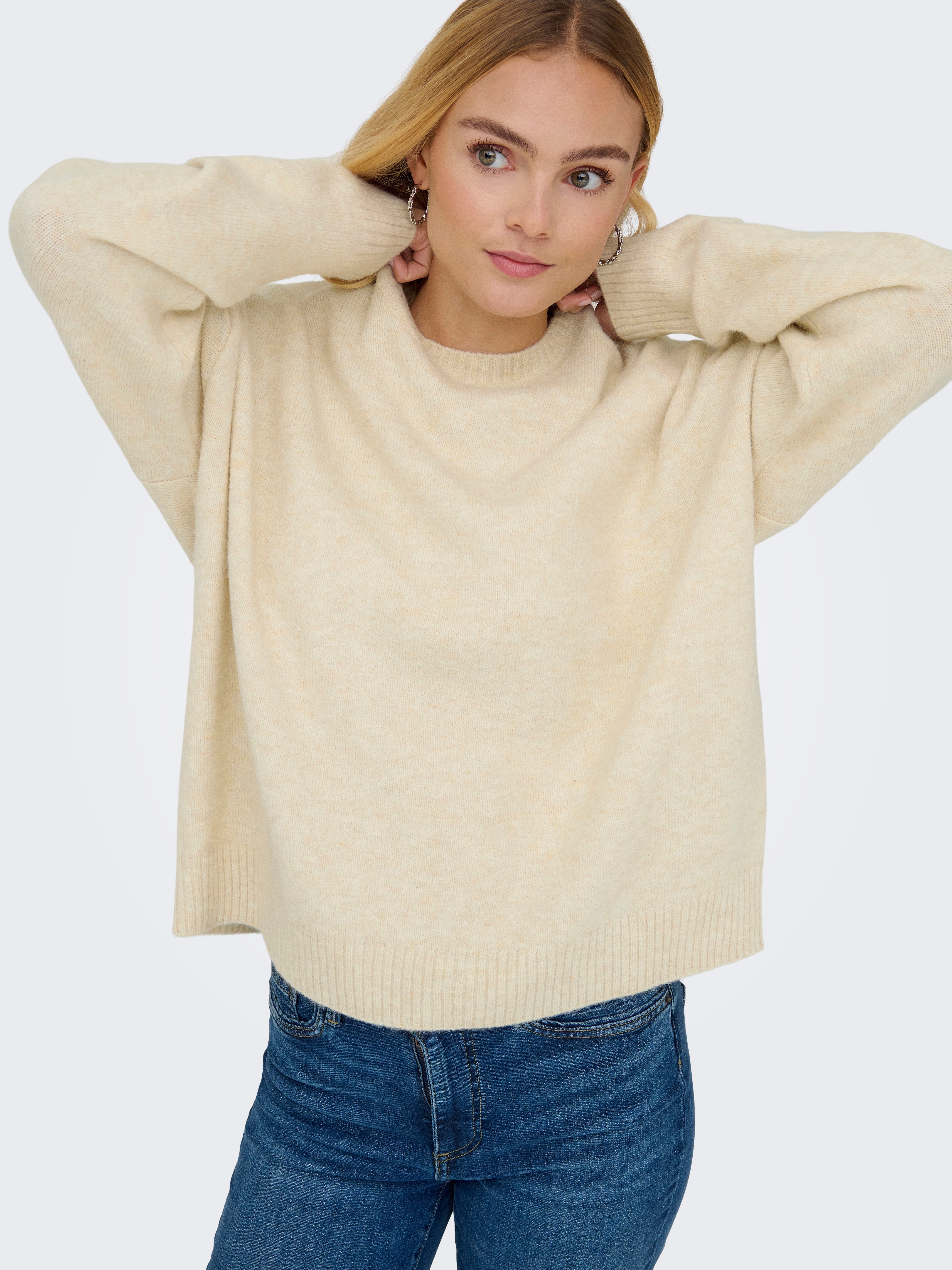 ONLY Strickpullover ONLRENE LIFE LS O-NECK CC KNT günstig online kaufen