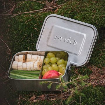 pandoo Lunchbox Lunchbox aus Edelstahl mit variablem Trennsteg