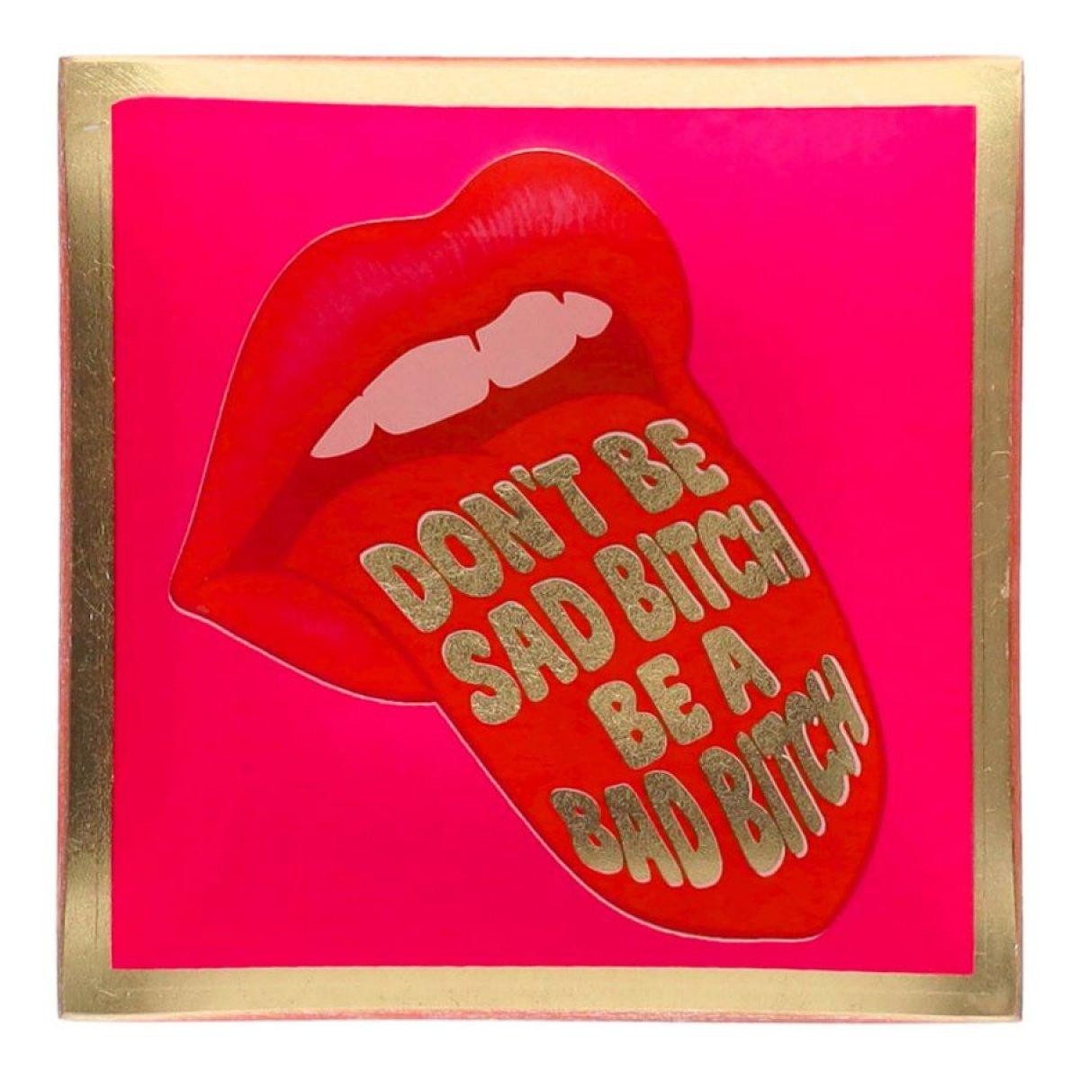 Giftcompany Dekoteller Glasteller Love Plates Bad Bitch Sad Bitch (10cm)