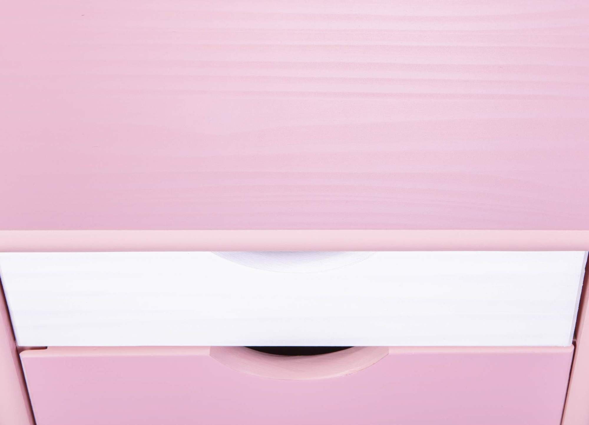 ebuy24 Inter Link Mehrzweckschrank Rollcontainer zu Pierre pink weiß Schreibtisch passend Cecilia