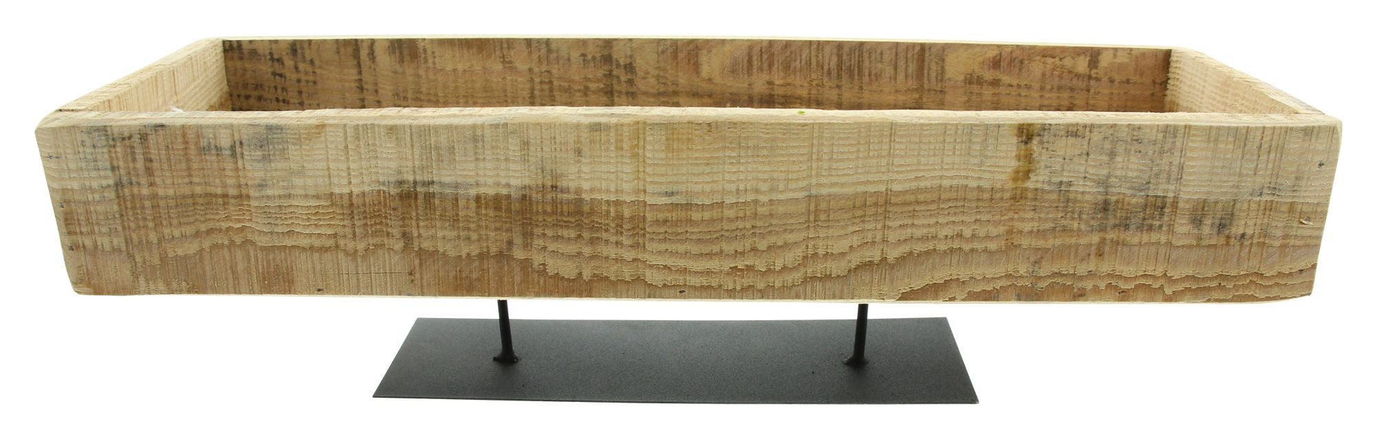 Dekoleidenschaft Dekoschale "Rustikal" im Used-Look – recyceltes Holz, Meta günstig online kaufen