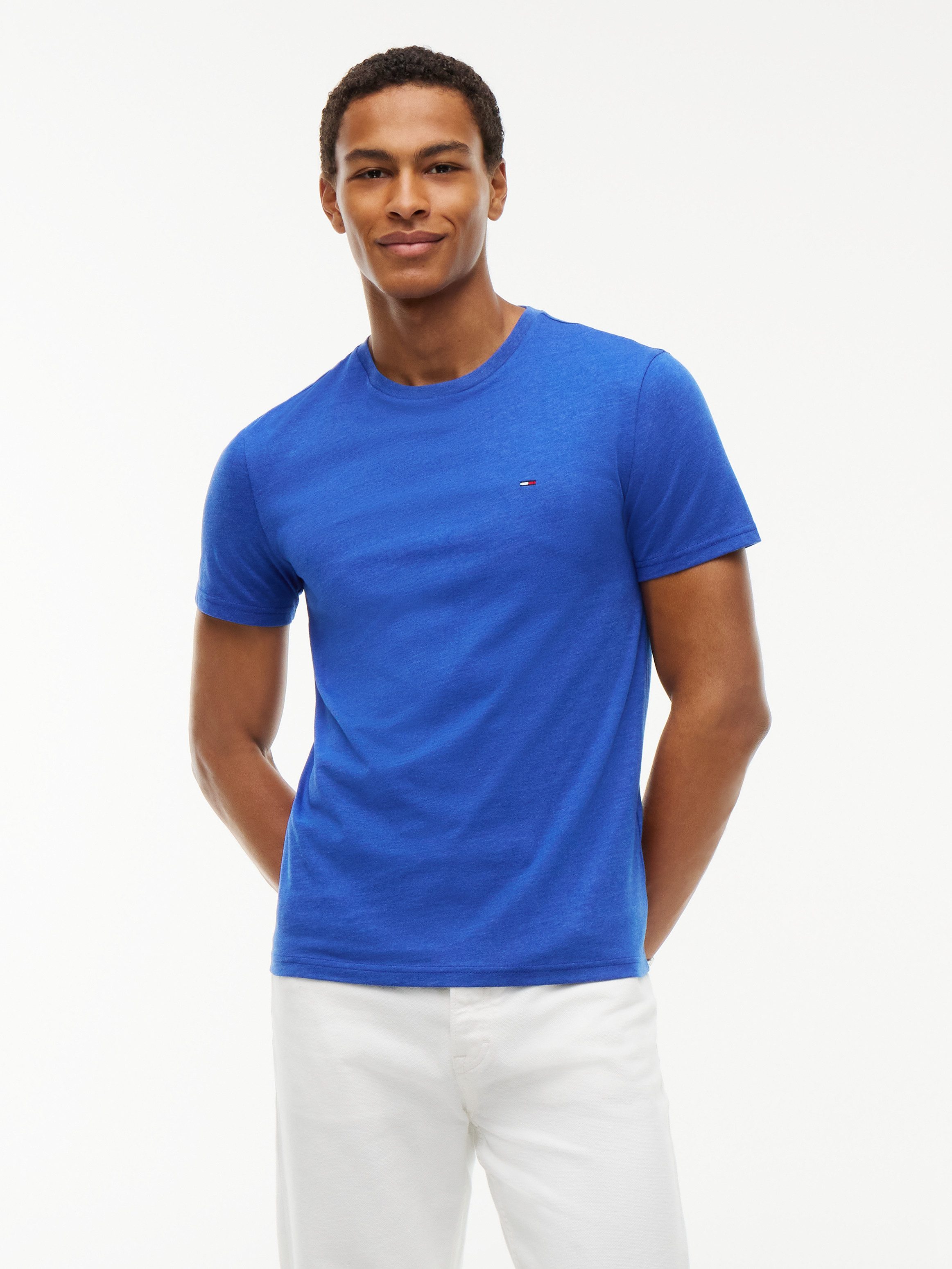 Tommy Jeans T-Shirt TJM XSLIM JASPE HTR TEE EXT Mit Rundhalsausschnitt